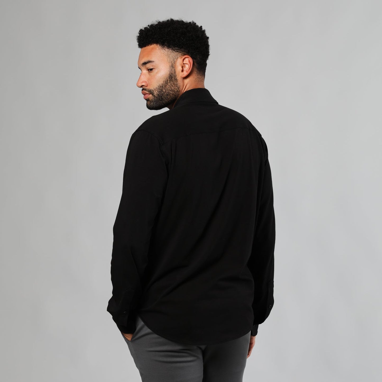 Black & Navy Long Sleeve Knit Shirt 2-Pack