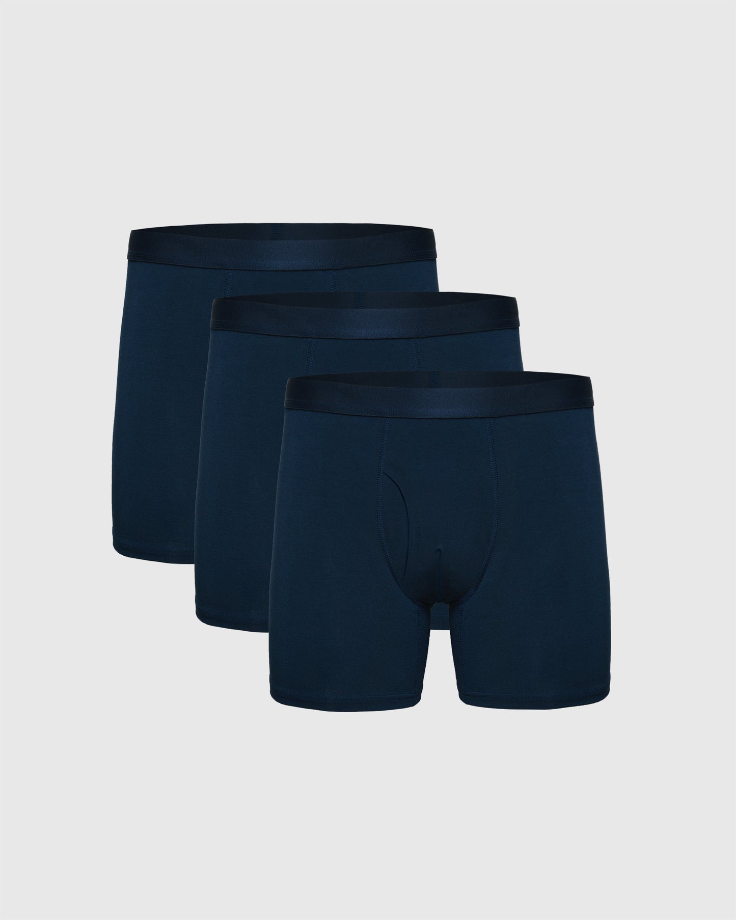Navy Boxer Briefs W/ Fly 3-Pack