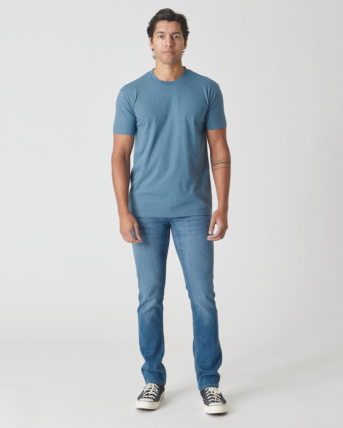 Blue Lake Heather Classic Crew Neck
