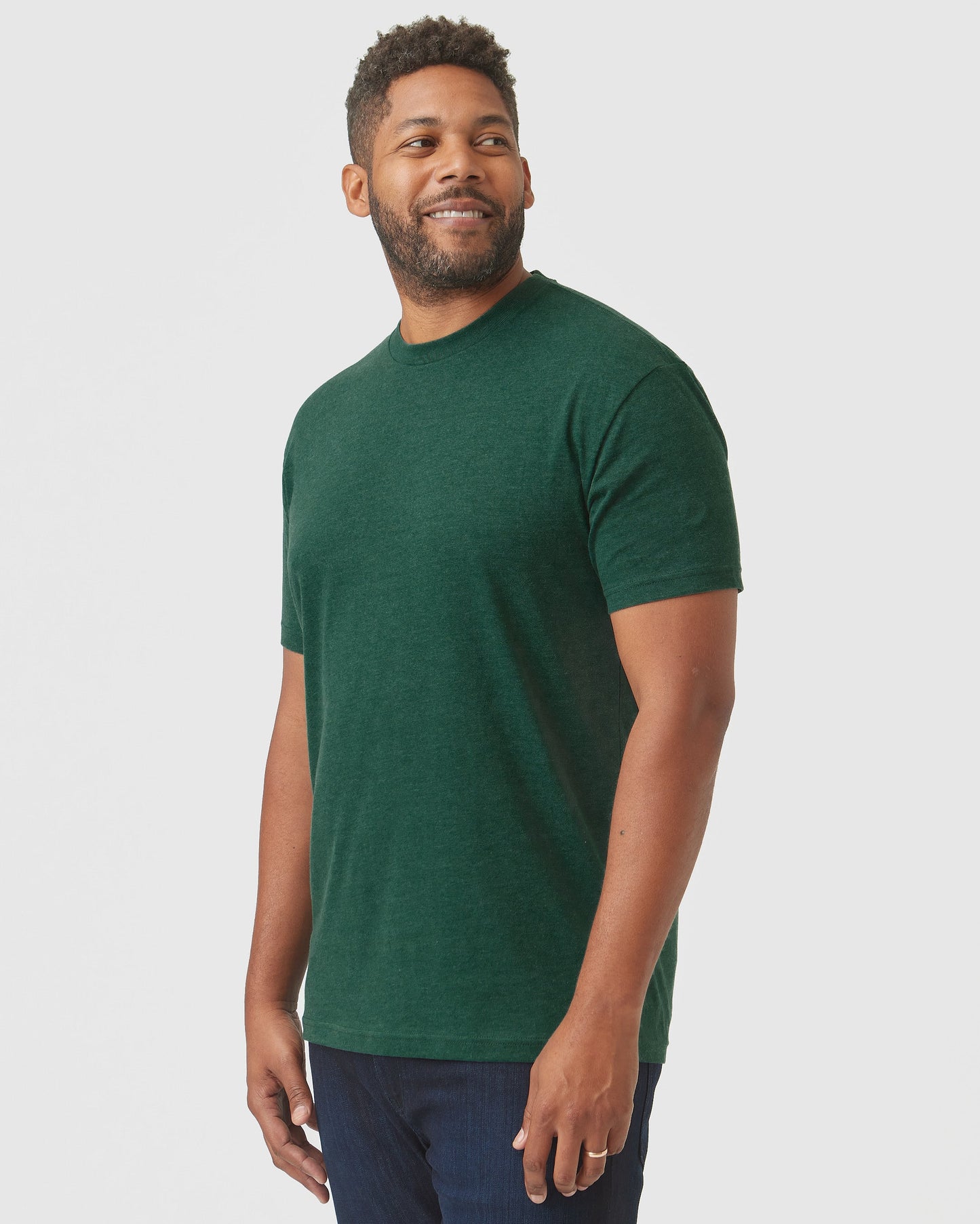 Evergreen Heather Classic Crew Neck