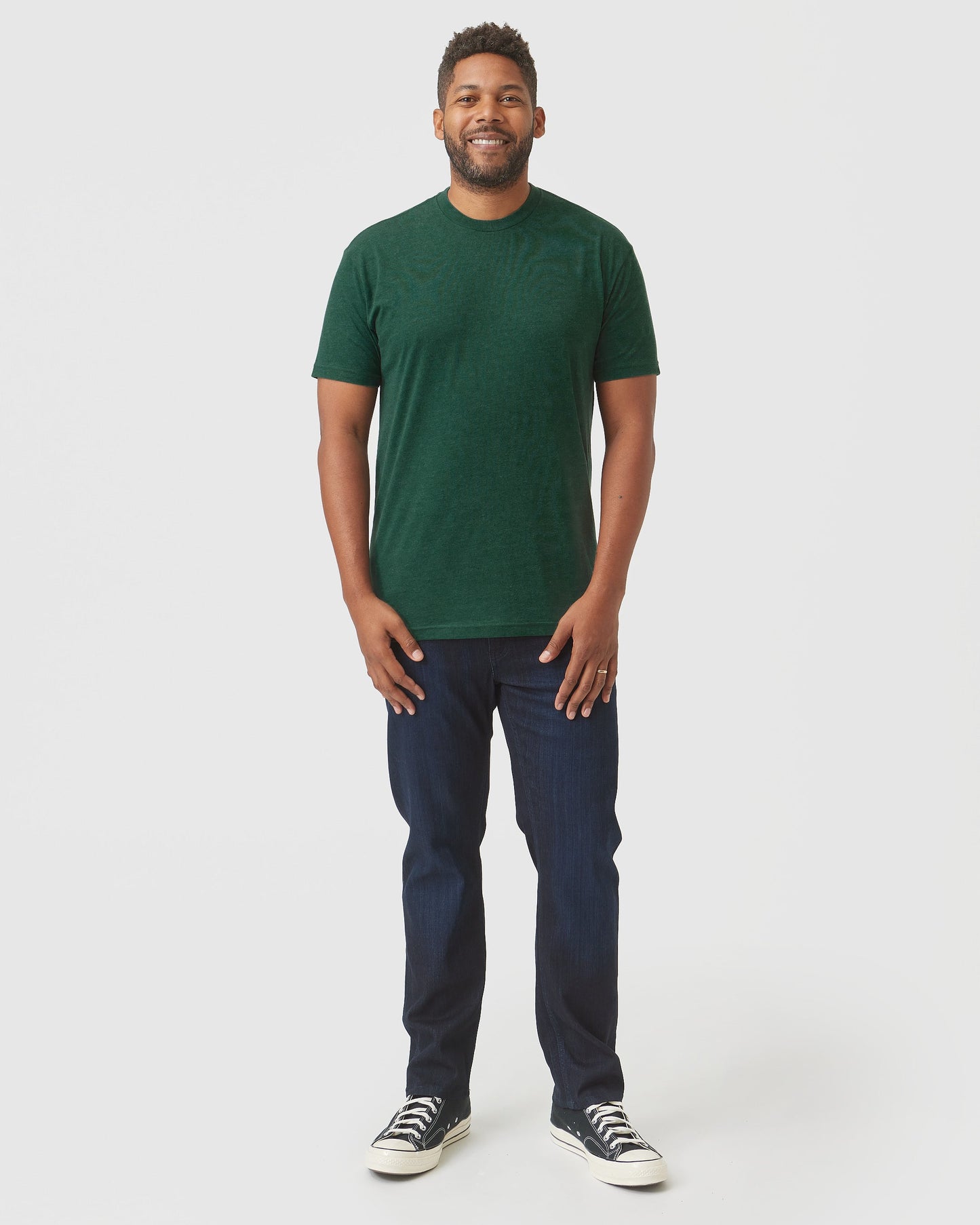 Evergreen Heather Classic Crew Neck