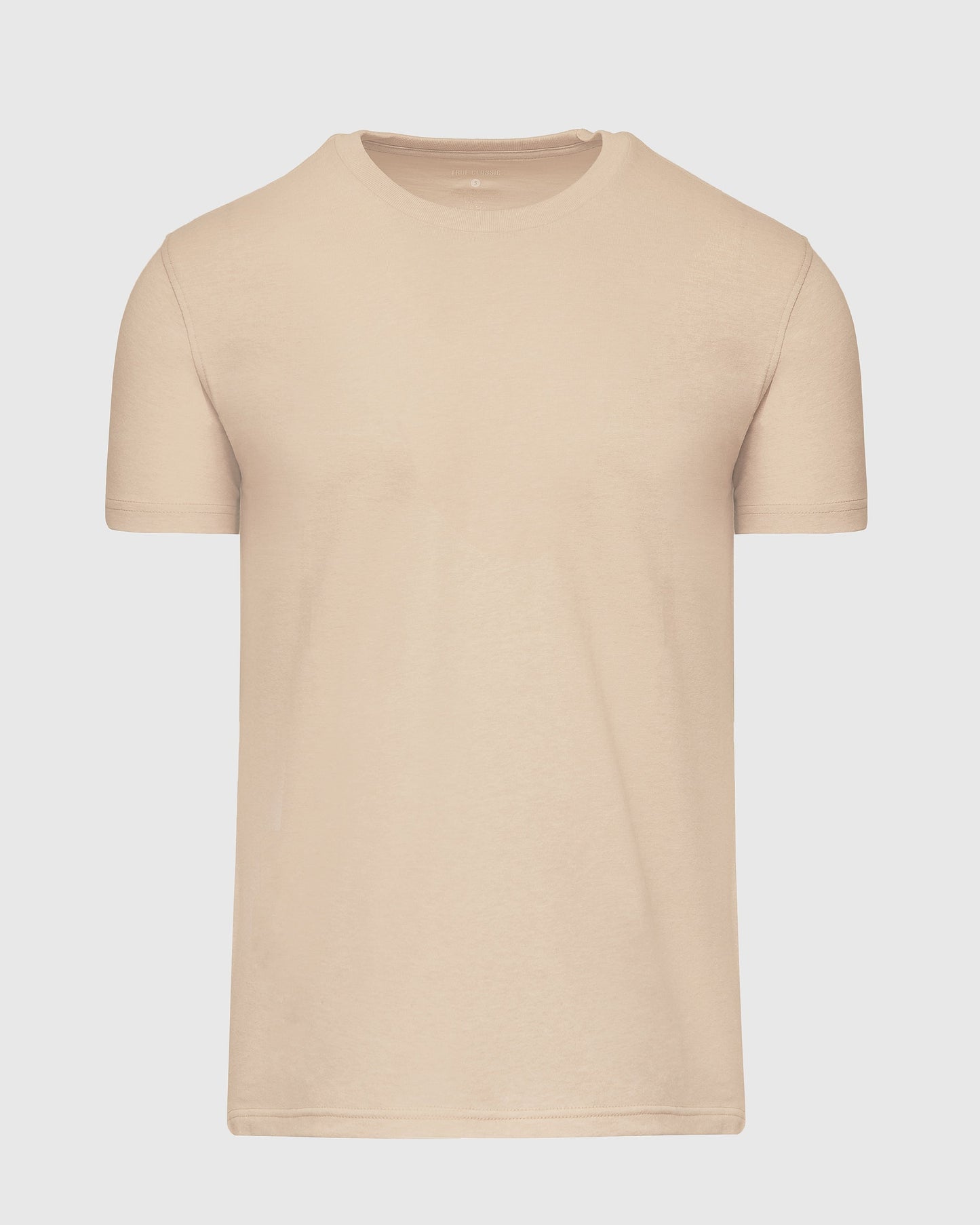 Light Camel Cream Heather Classic Crew Neck