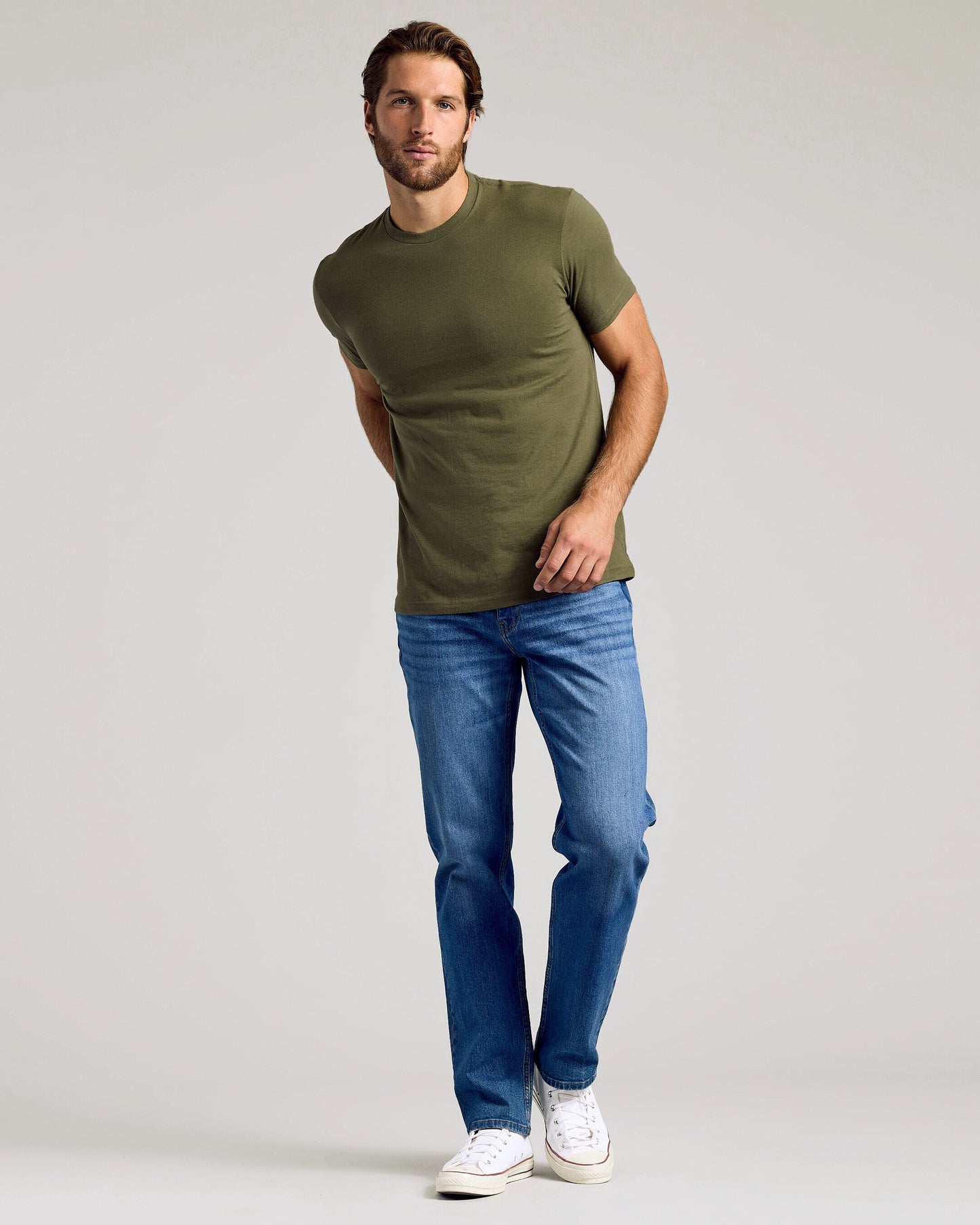 Military Green Classic Crew Neck