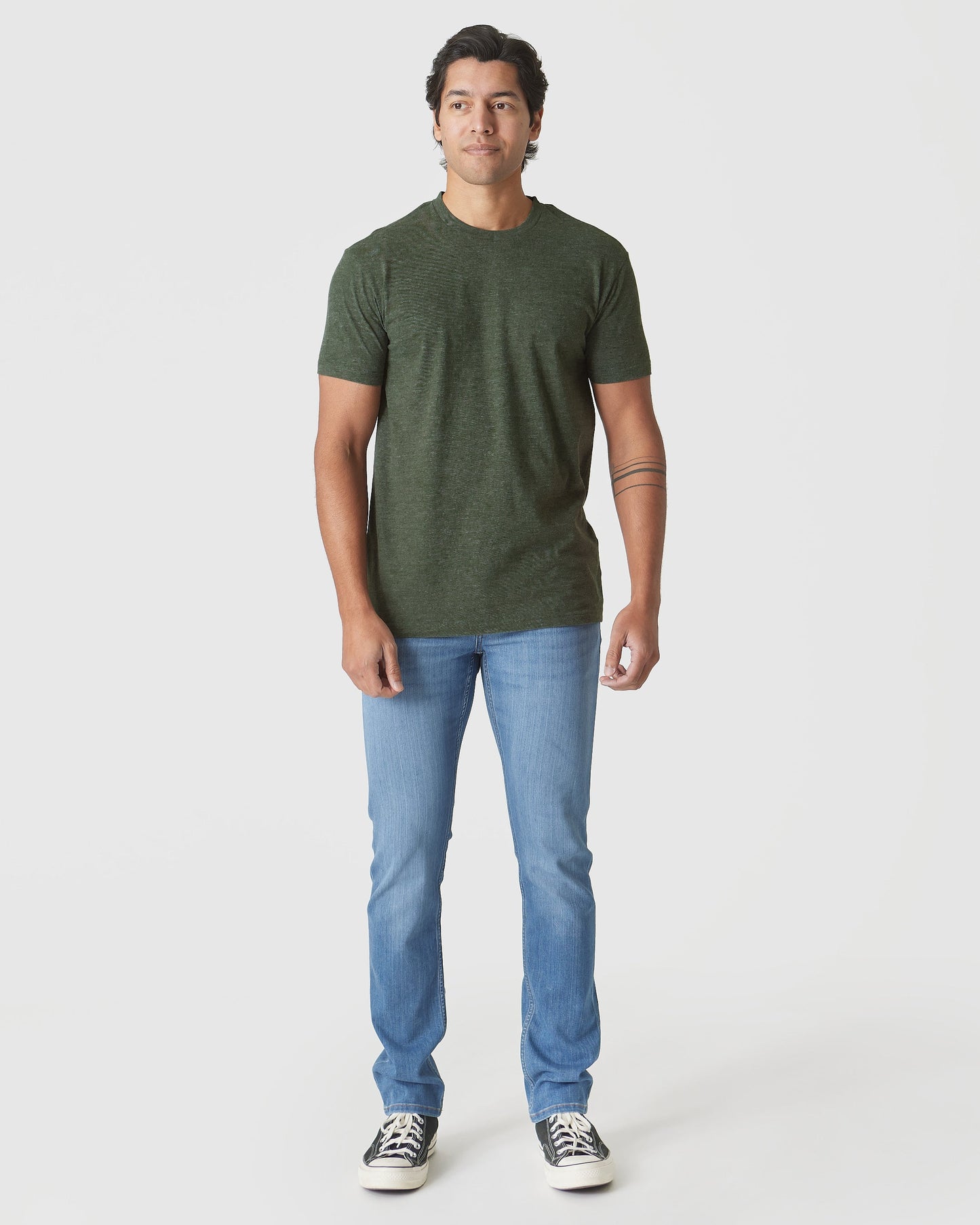 Racing Green Heather Classic Crew Neck