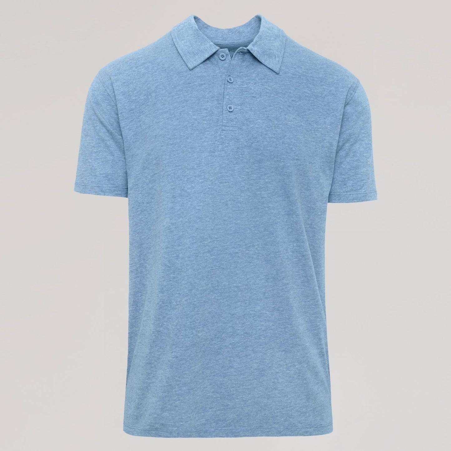 Heather Indigo Short Sleeve Polo