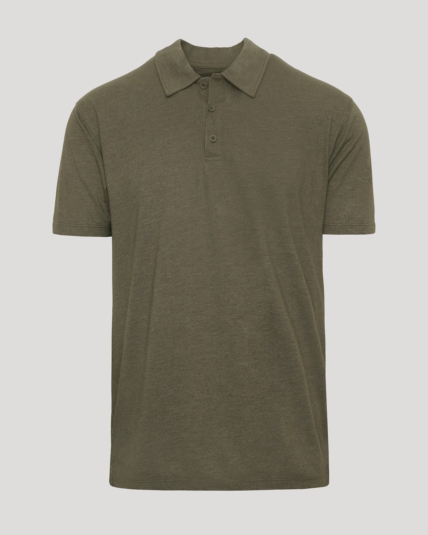 Heather Military Green Short Sleeve polo