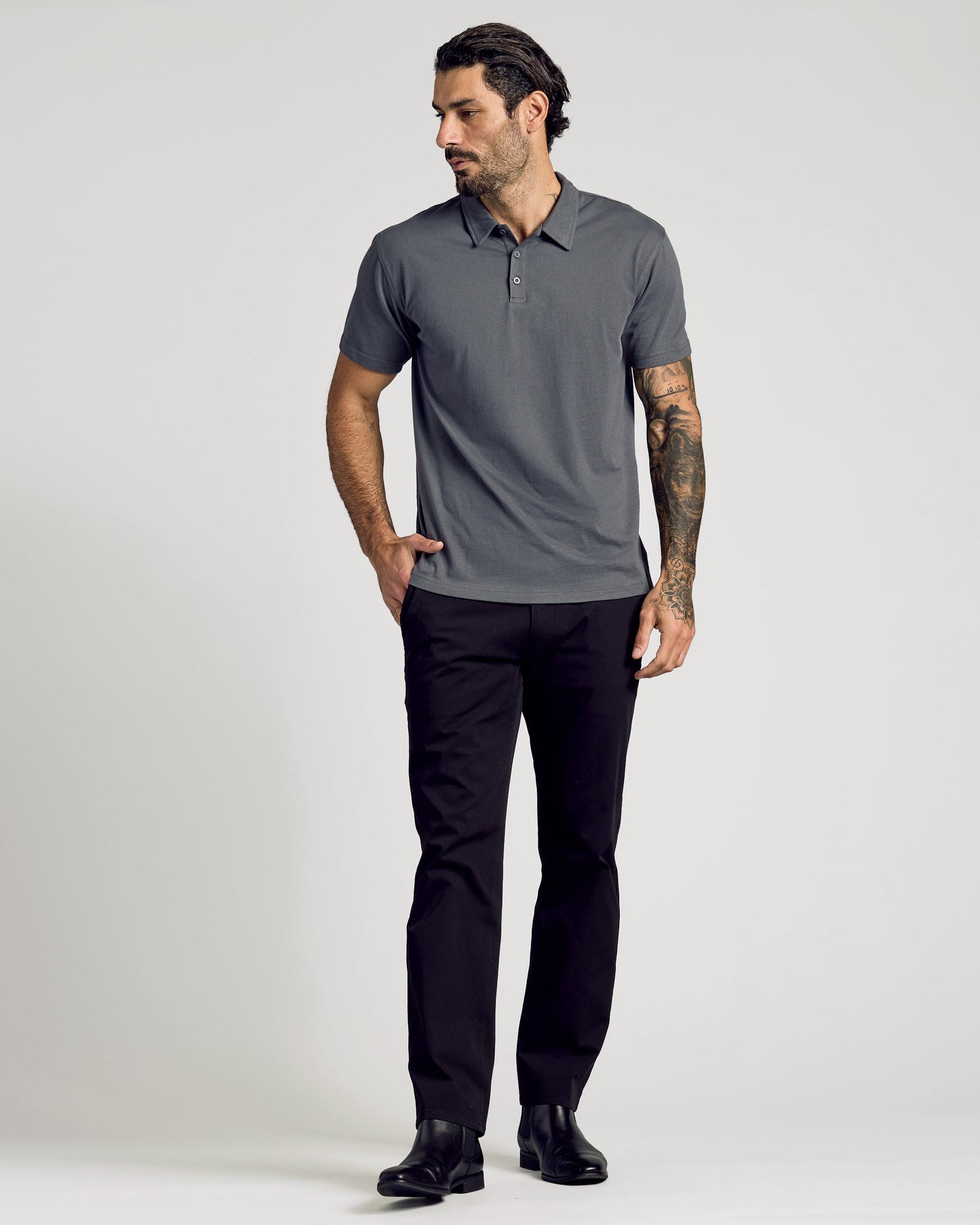 Carbon Short Sleeve Polo