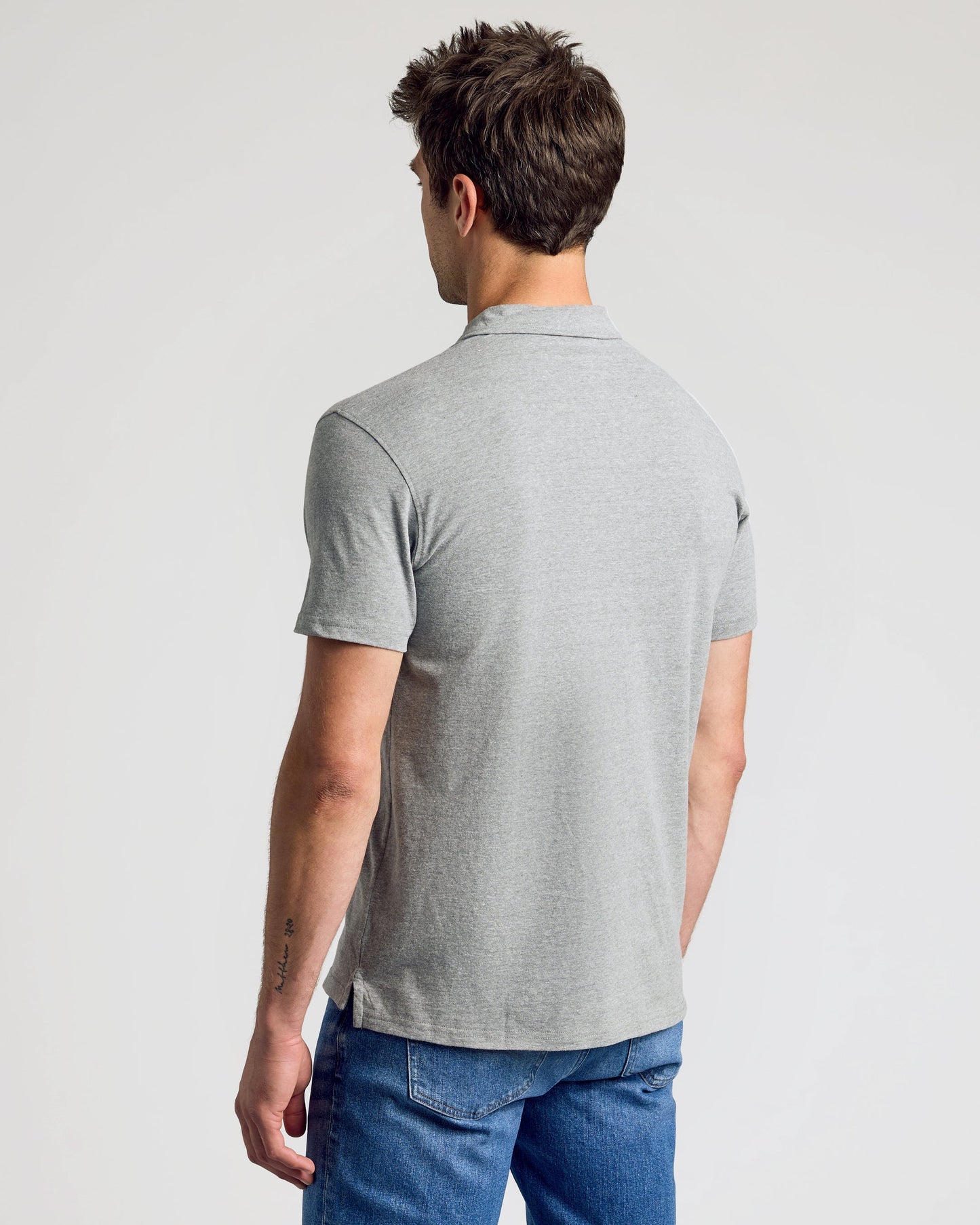 Heather Gray Short Sleeve Polo