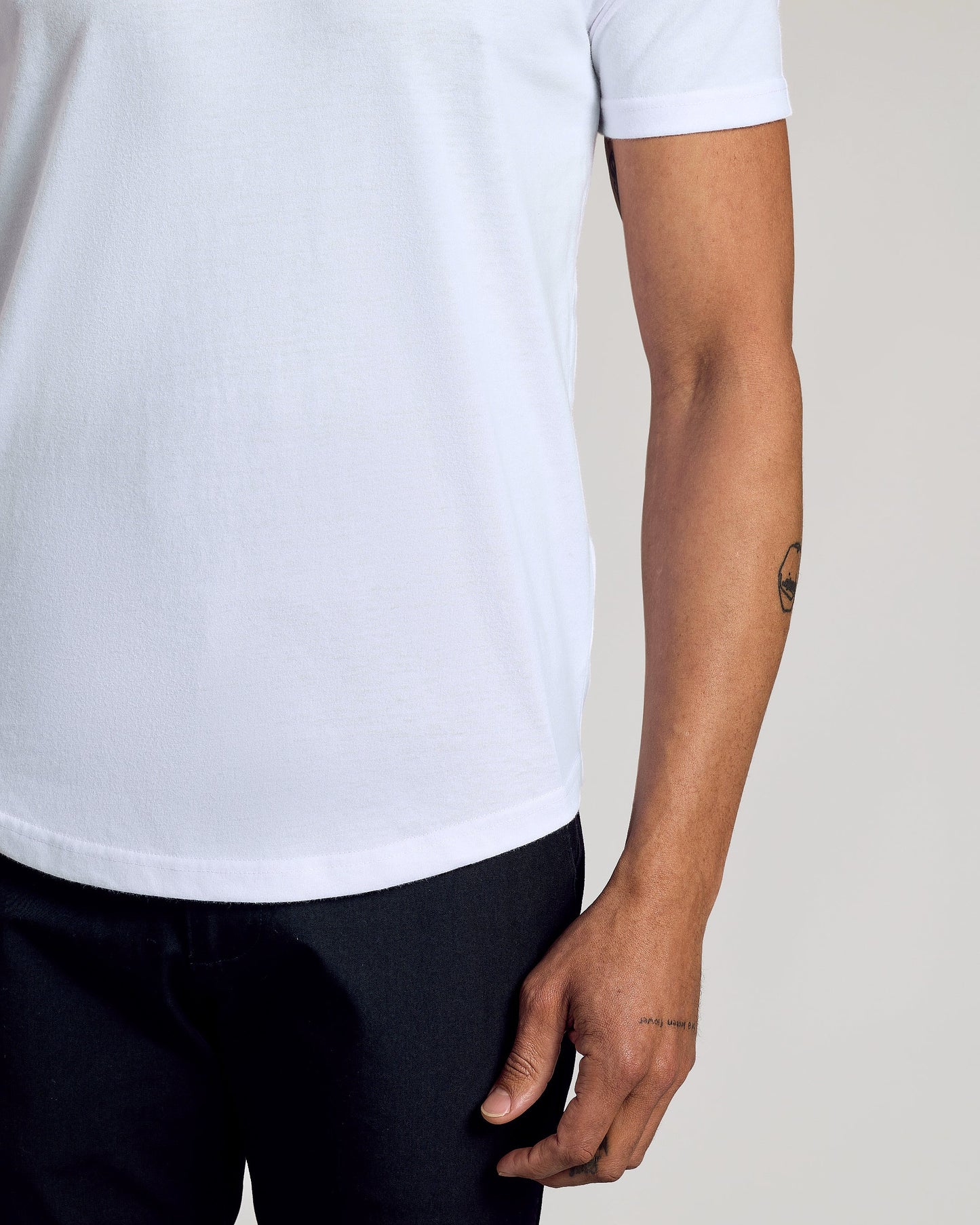 White Curved Hem Classic Crew Neck 12-Pack