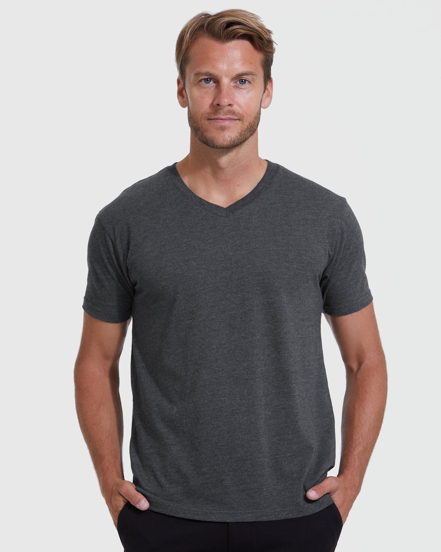 Charcoal Heather Gray Classic V-Neck
