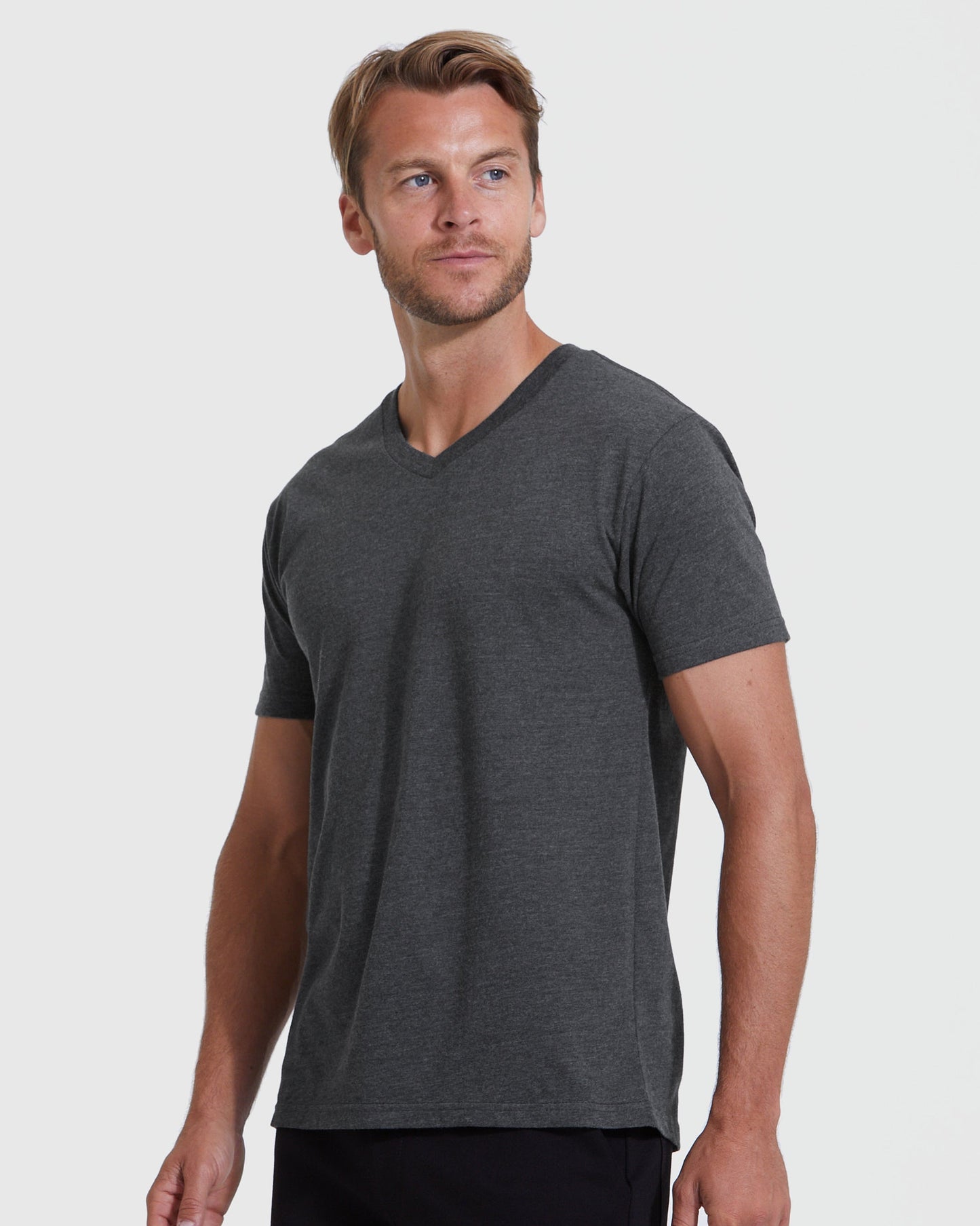 Charcoal Heather Gray Classic V-Neck