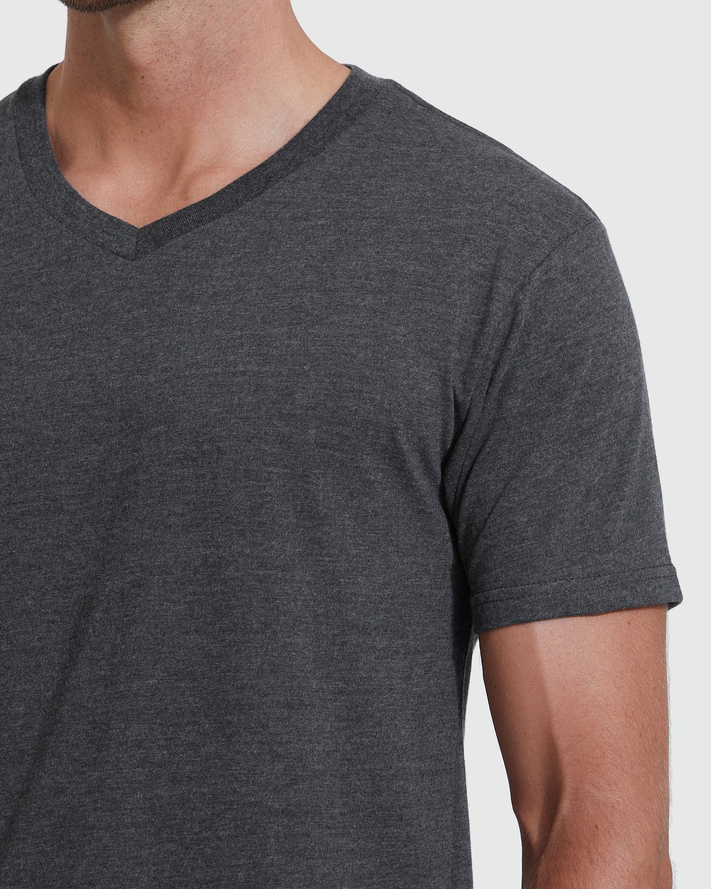 Charcoal Heather Gray Classic V-Neck
