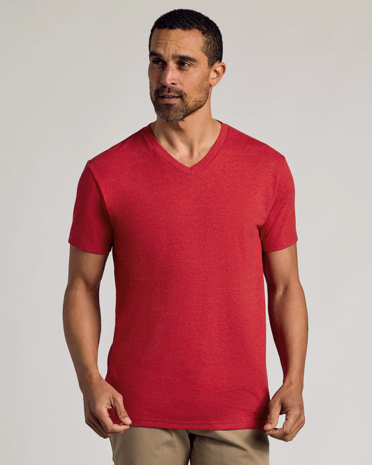 Dark Heather Lava Classic V-Neck