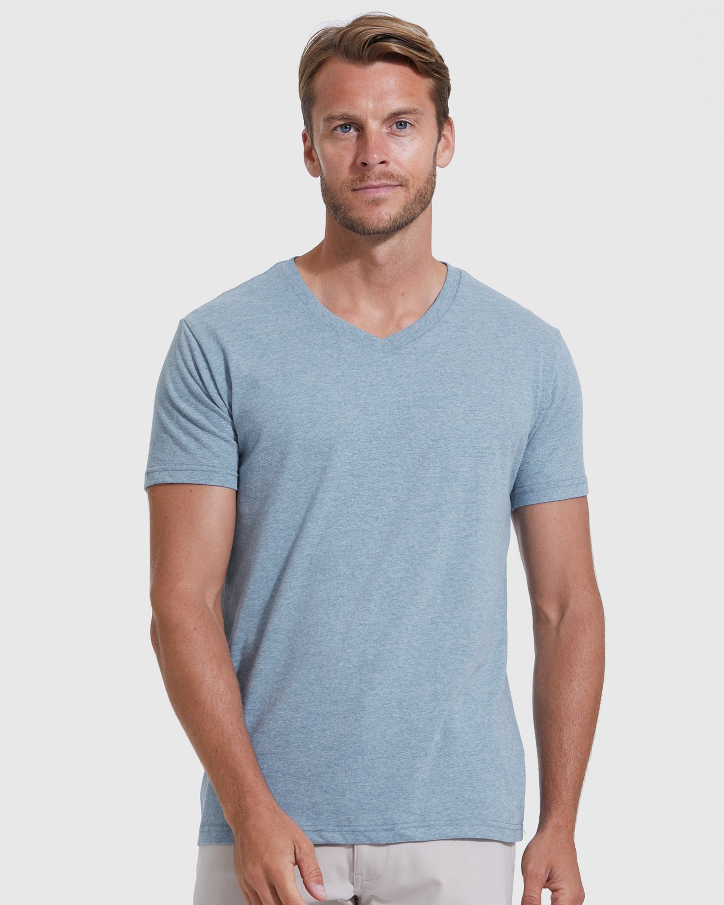Heather Indigo Classic V-Neck