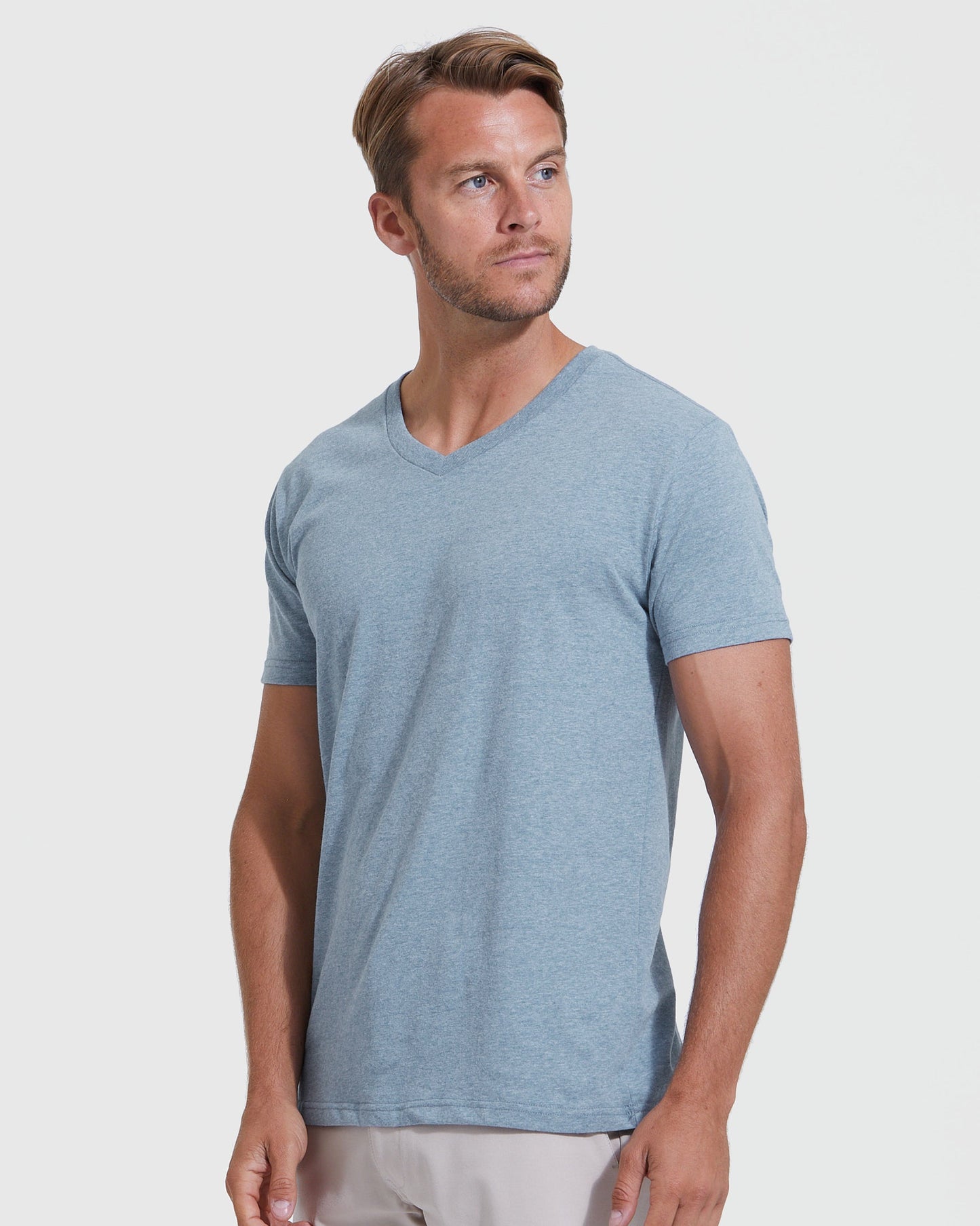 Heather Indigo Classic V-Neck