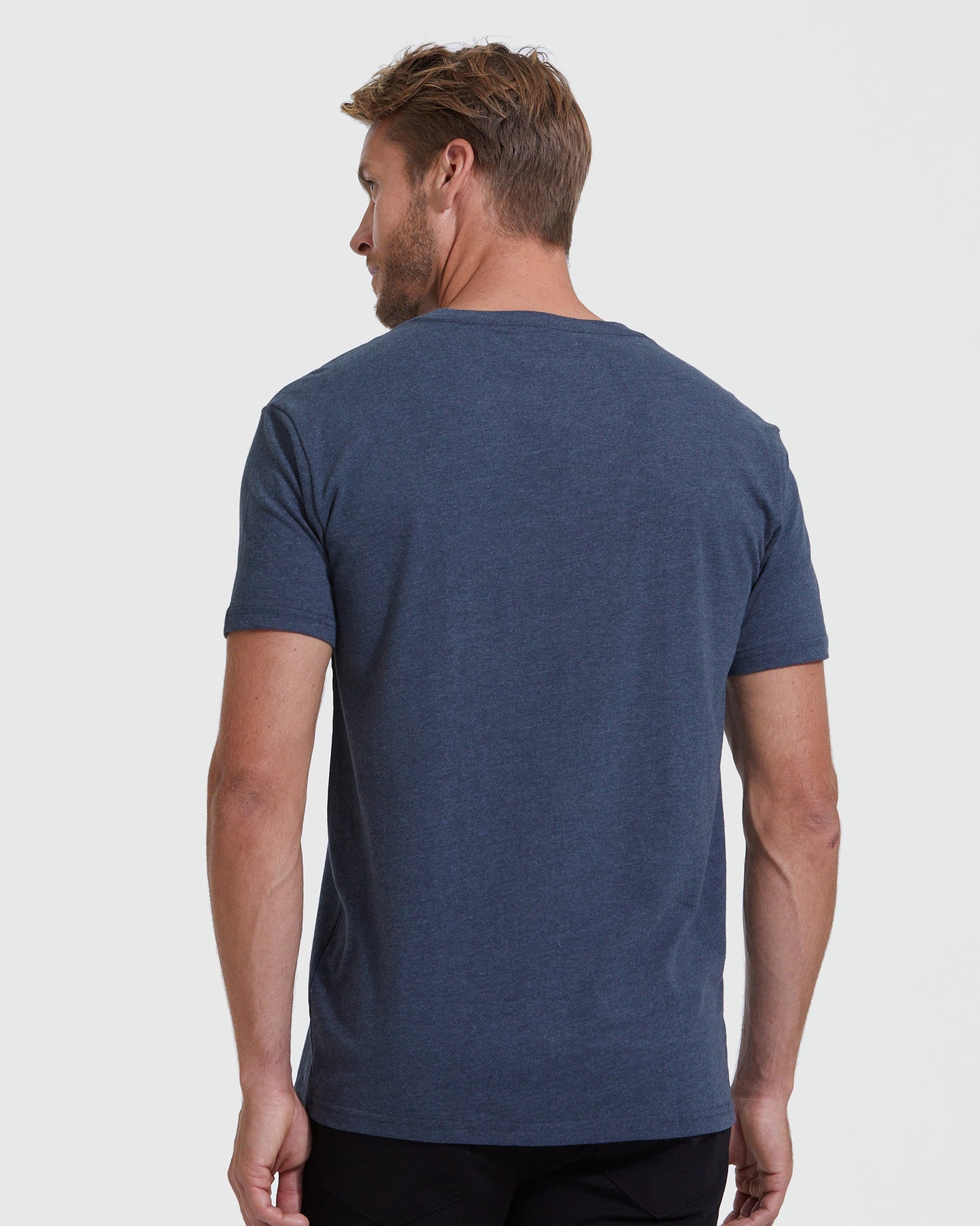 Heather Navy Classic V-Neck