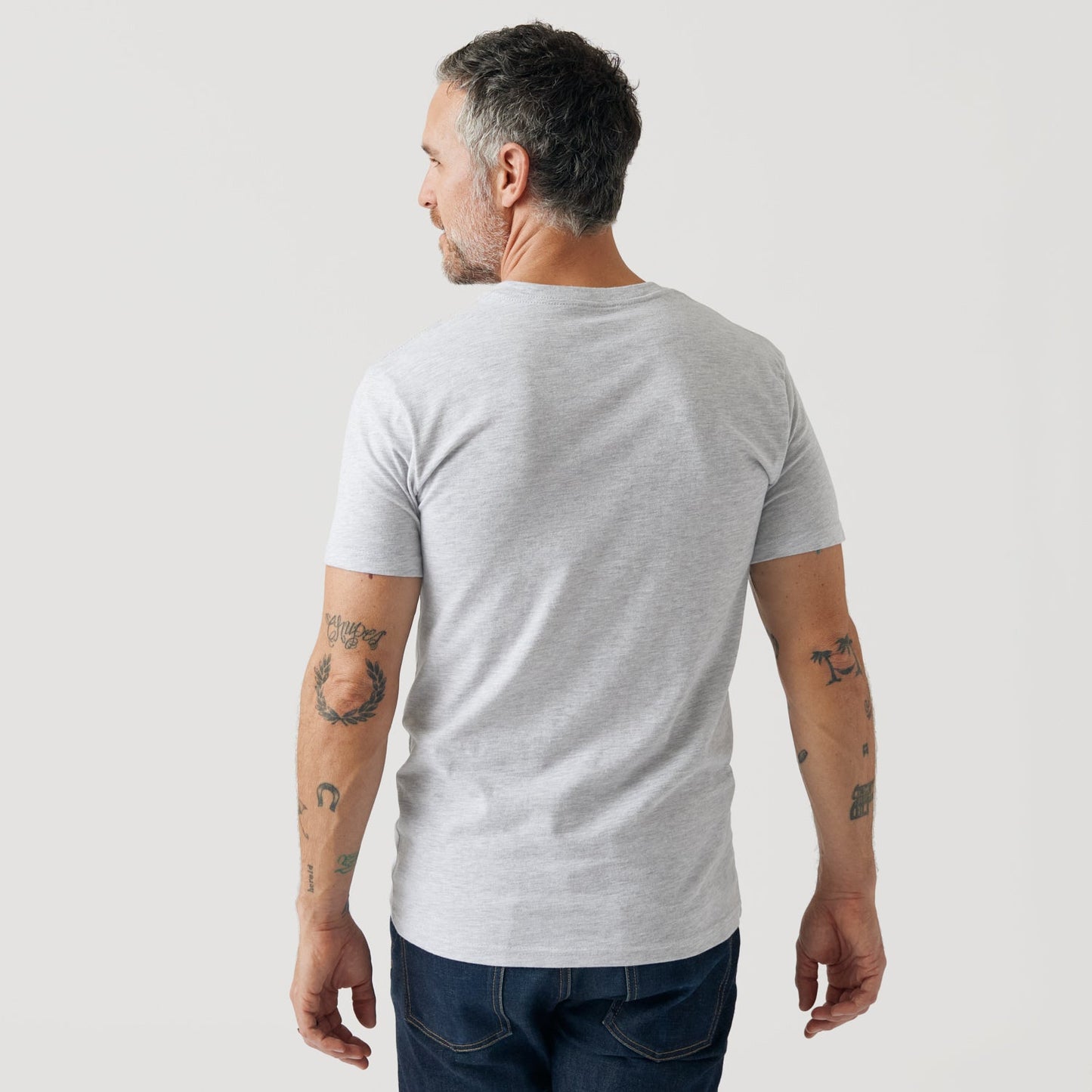 Light Heather Gray Classic V-Neck