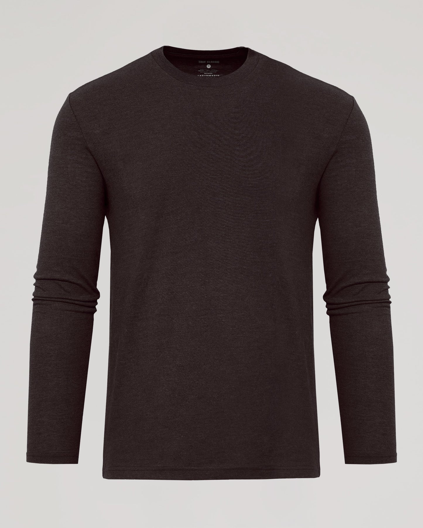Dark Heather Cocoa Classic Long Sleeve Crew Neck