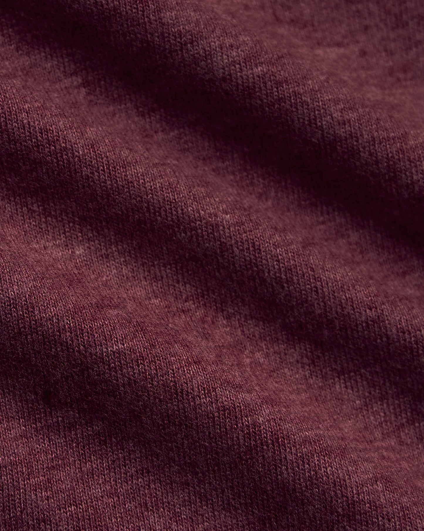 Dark Heather Burgundy Classic Long Sleeve Crew Neck