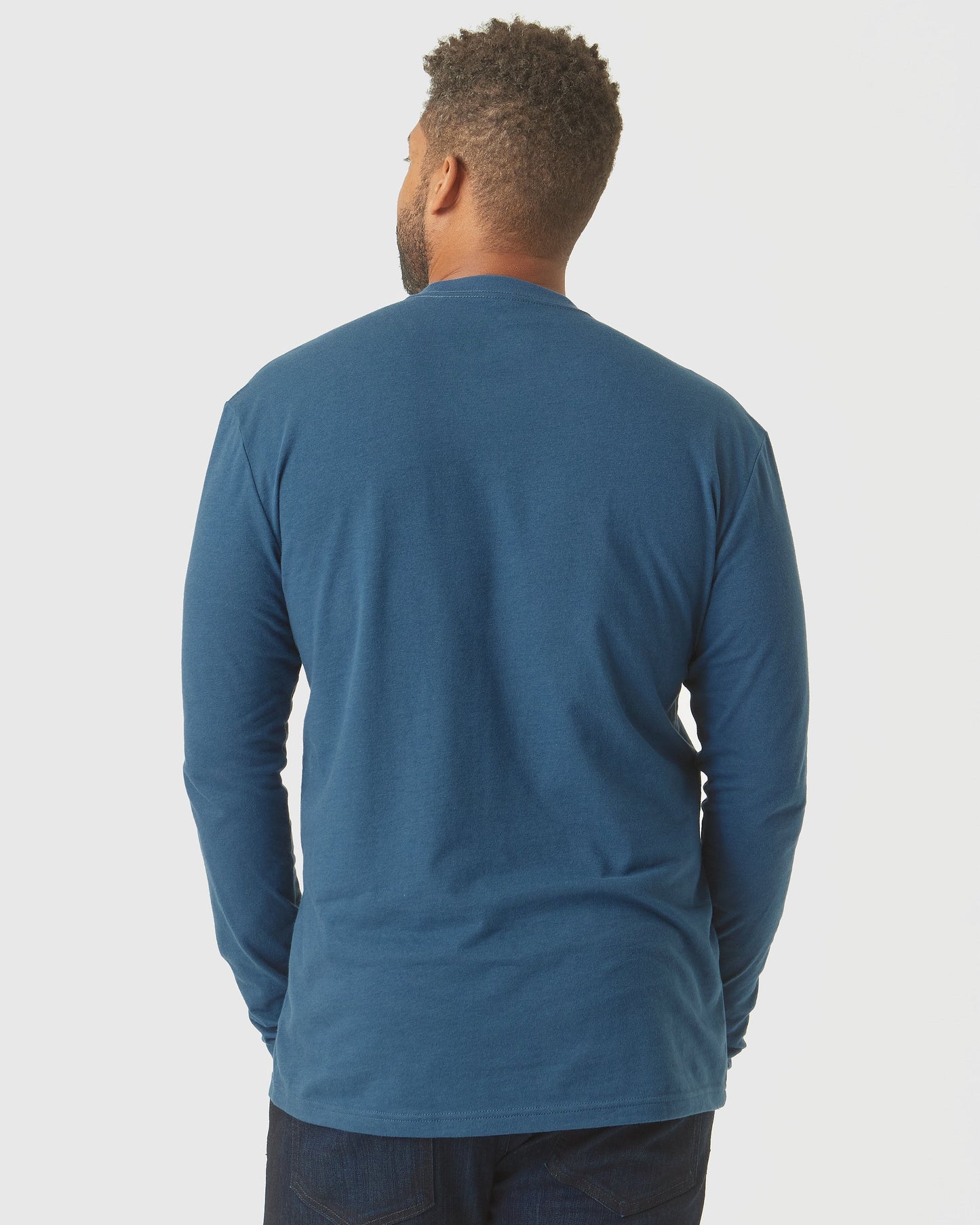 Deep Sea Blue Classic Long Sleeve Crew Neck