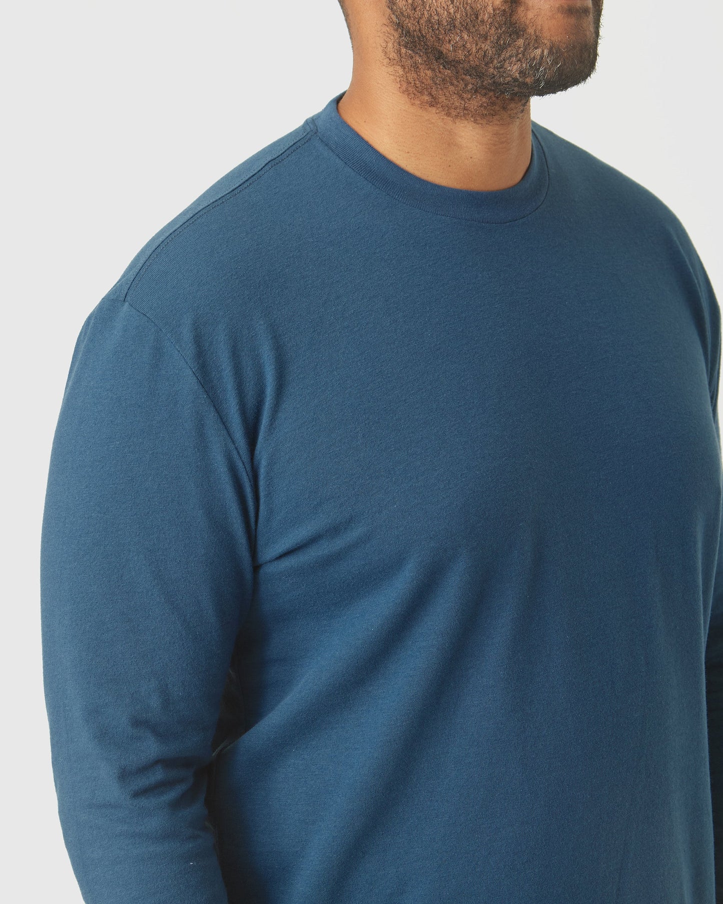 Deep Sea Blue Classic Long Sleeve Crew Neck