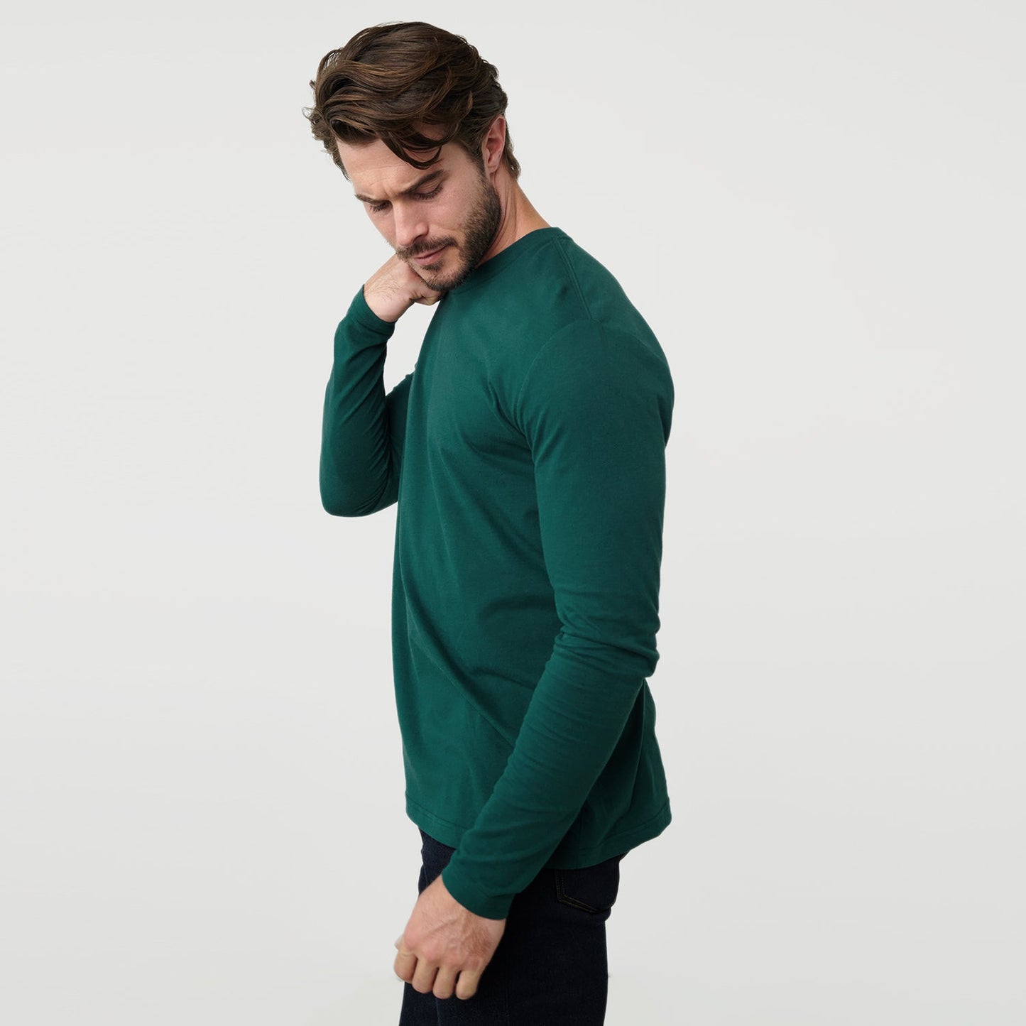 Emerald Classic Long Sleeve Crew Neck