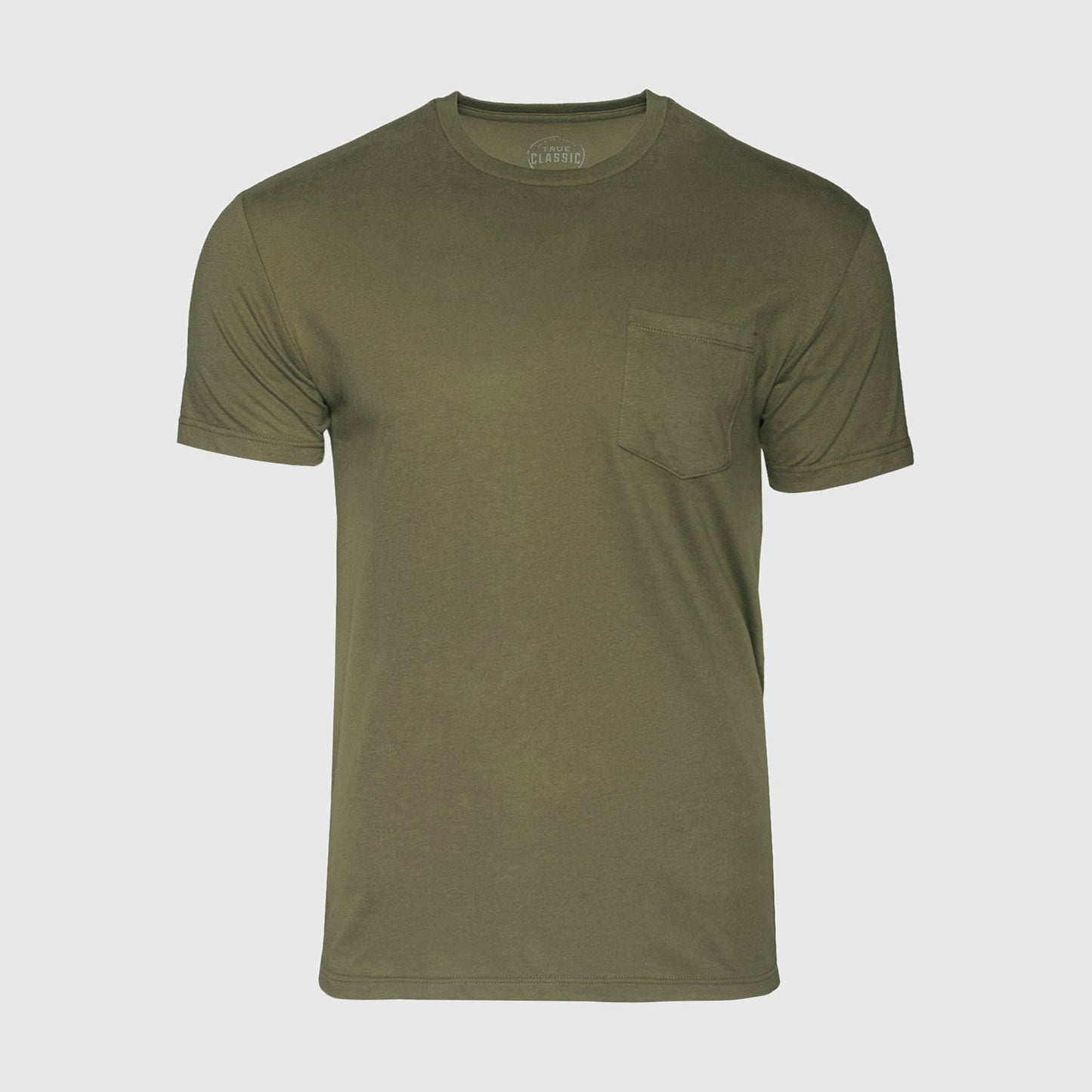 Military Green Pocket Crew Tee