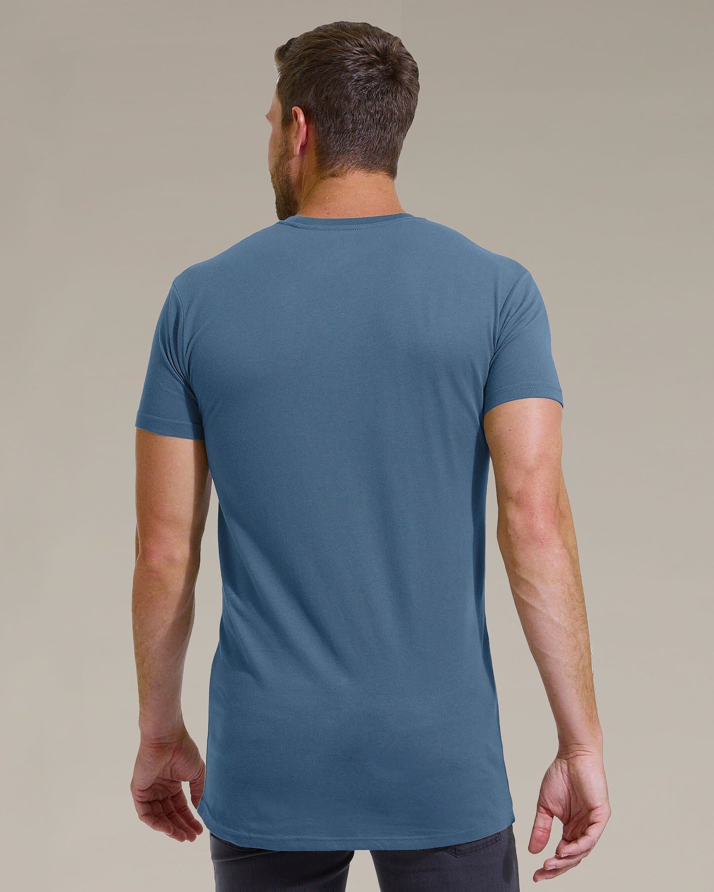 Indigo Tall Straight Hem Crew Neck T-Shirt