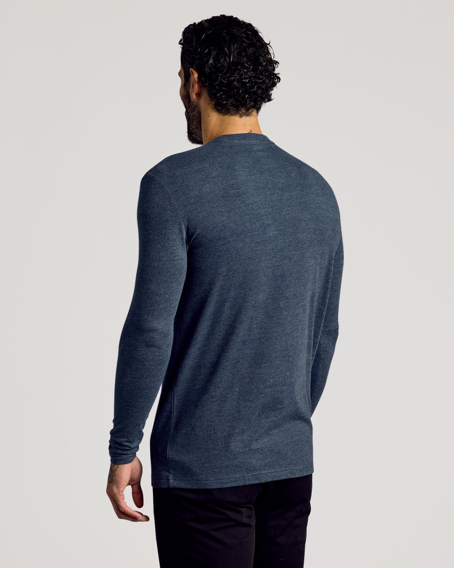 Heather Navy Tall Long Sleeve T-Shirt
