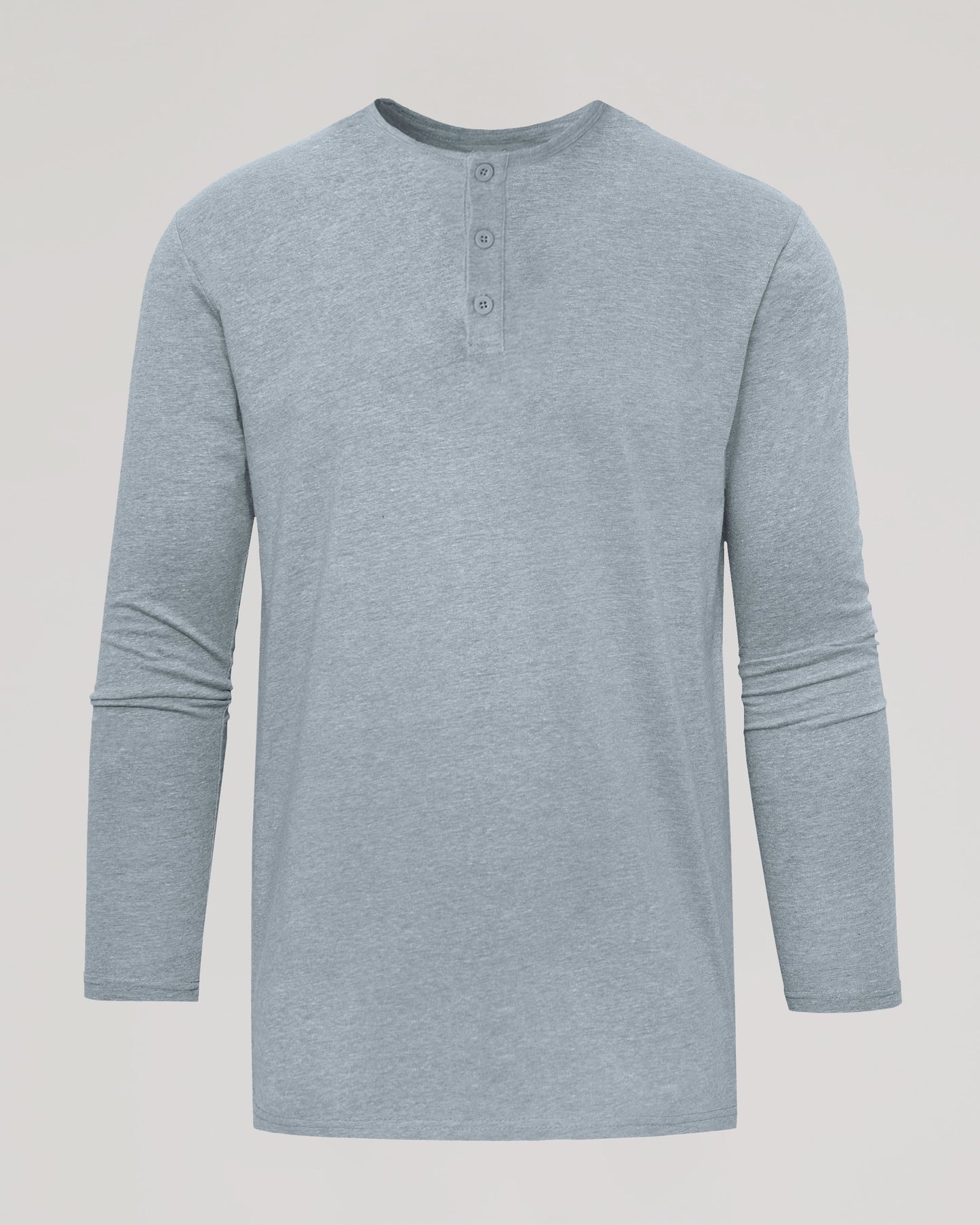 Heather Gray Long Sleeve Tall Classic Henley