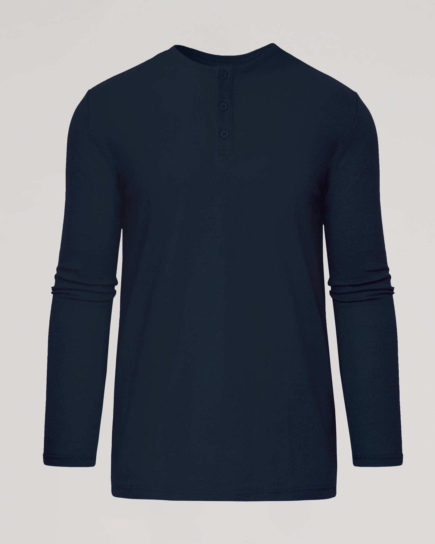Navy Long Sleeve Tall Classic Henley