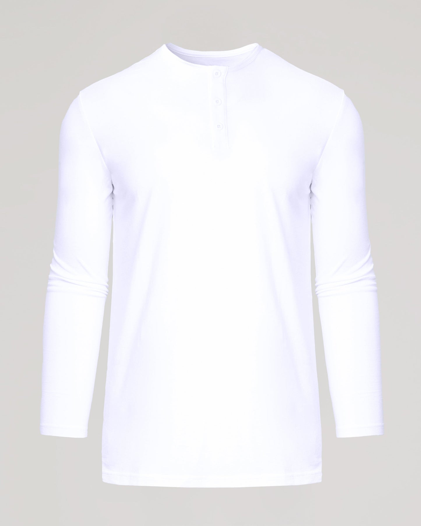 White Long Sleeve Tall Classic Henley