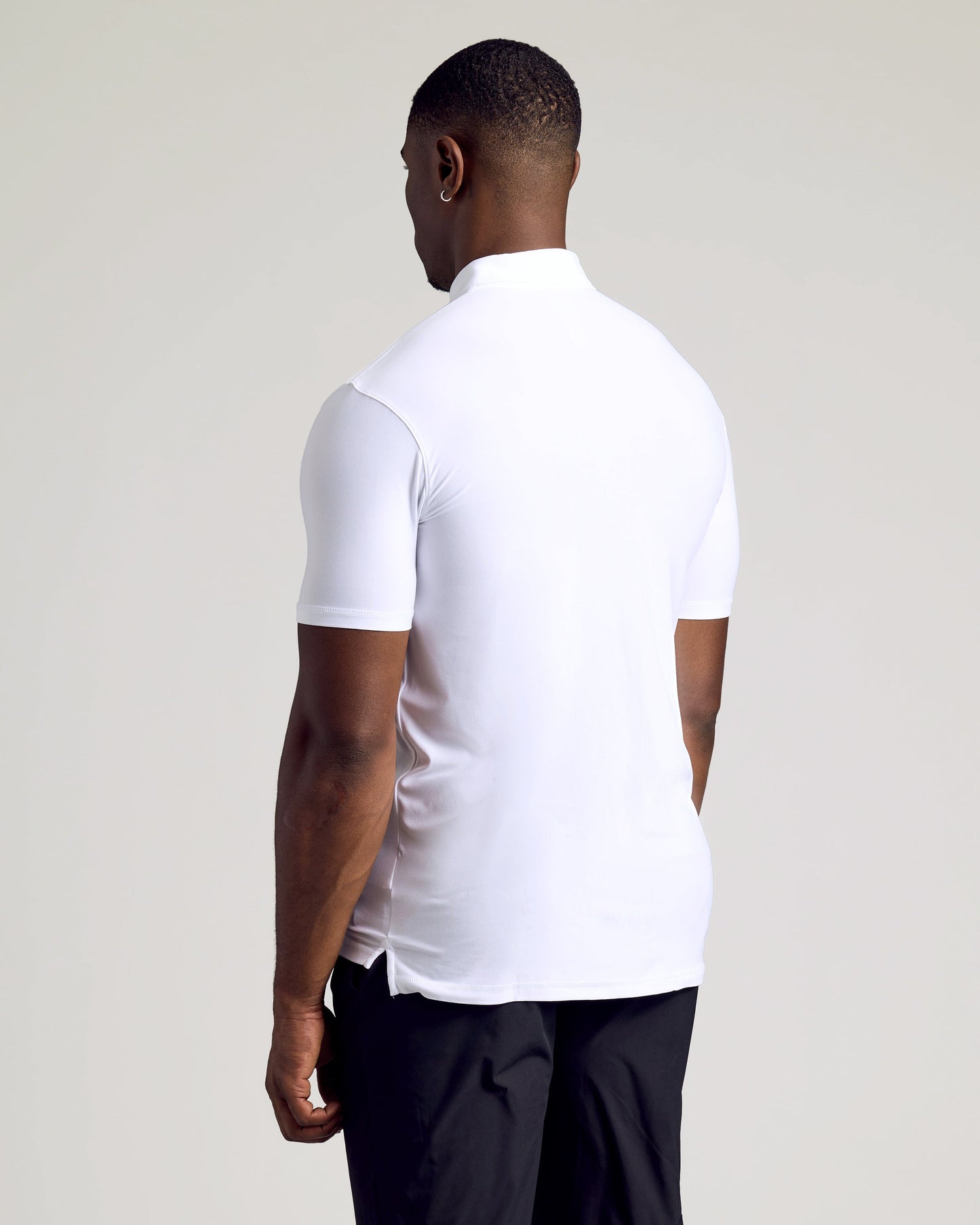 White Short Sleeve Tall Active Polo