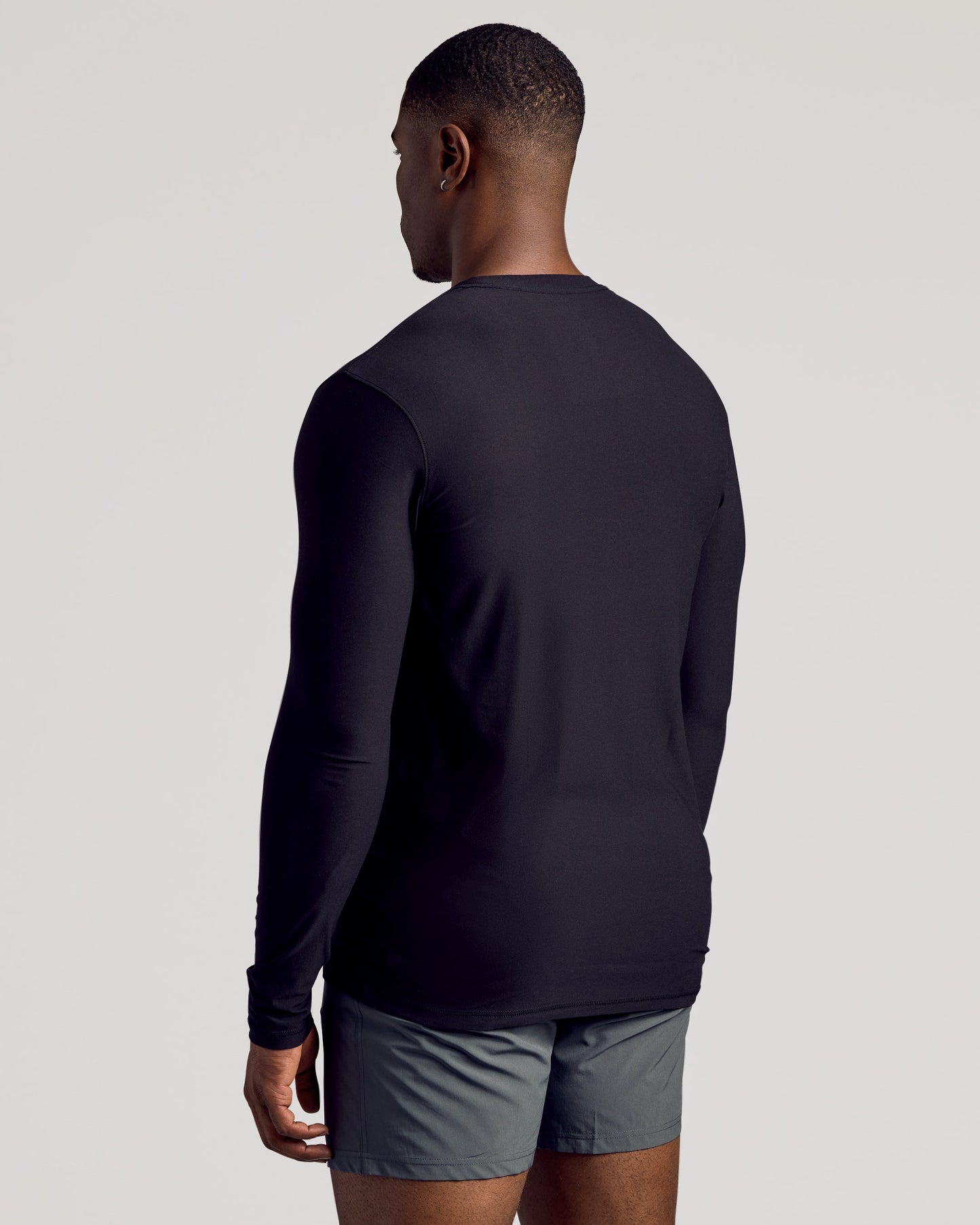 Black Long Sleeve Tall Active Crew
