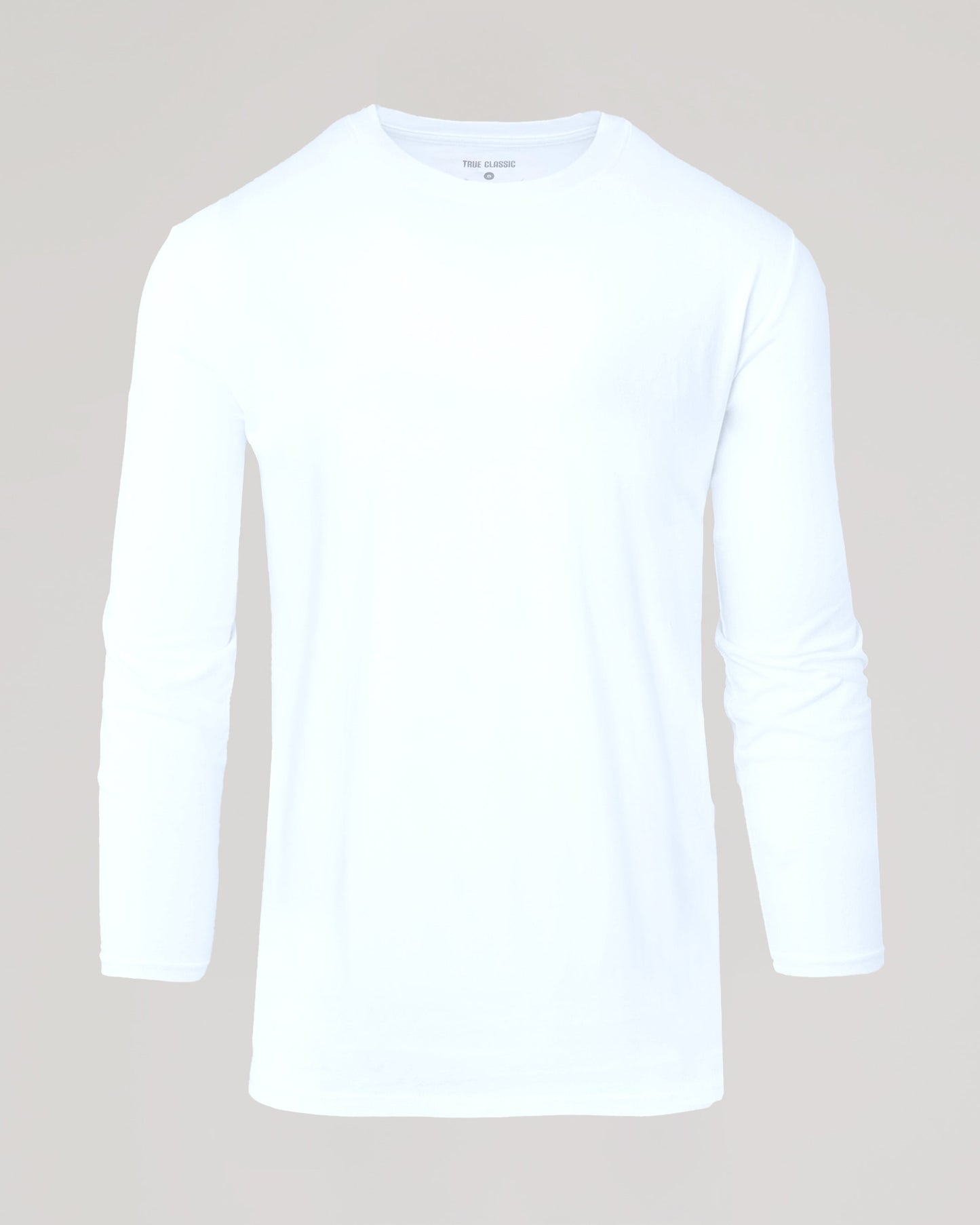 White Long Sleeve Tall Active Crew