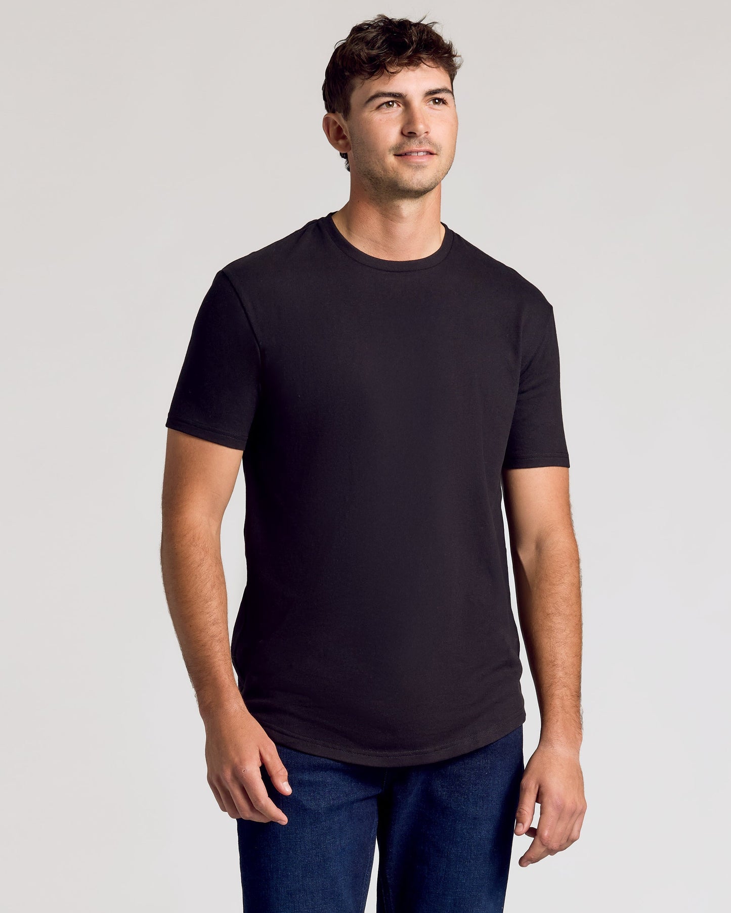 Classic Short Sleeve Tall Curved Hem Crew 3-Pack