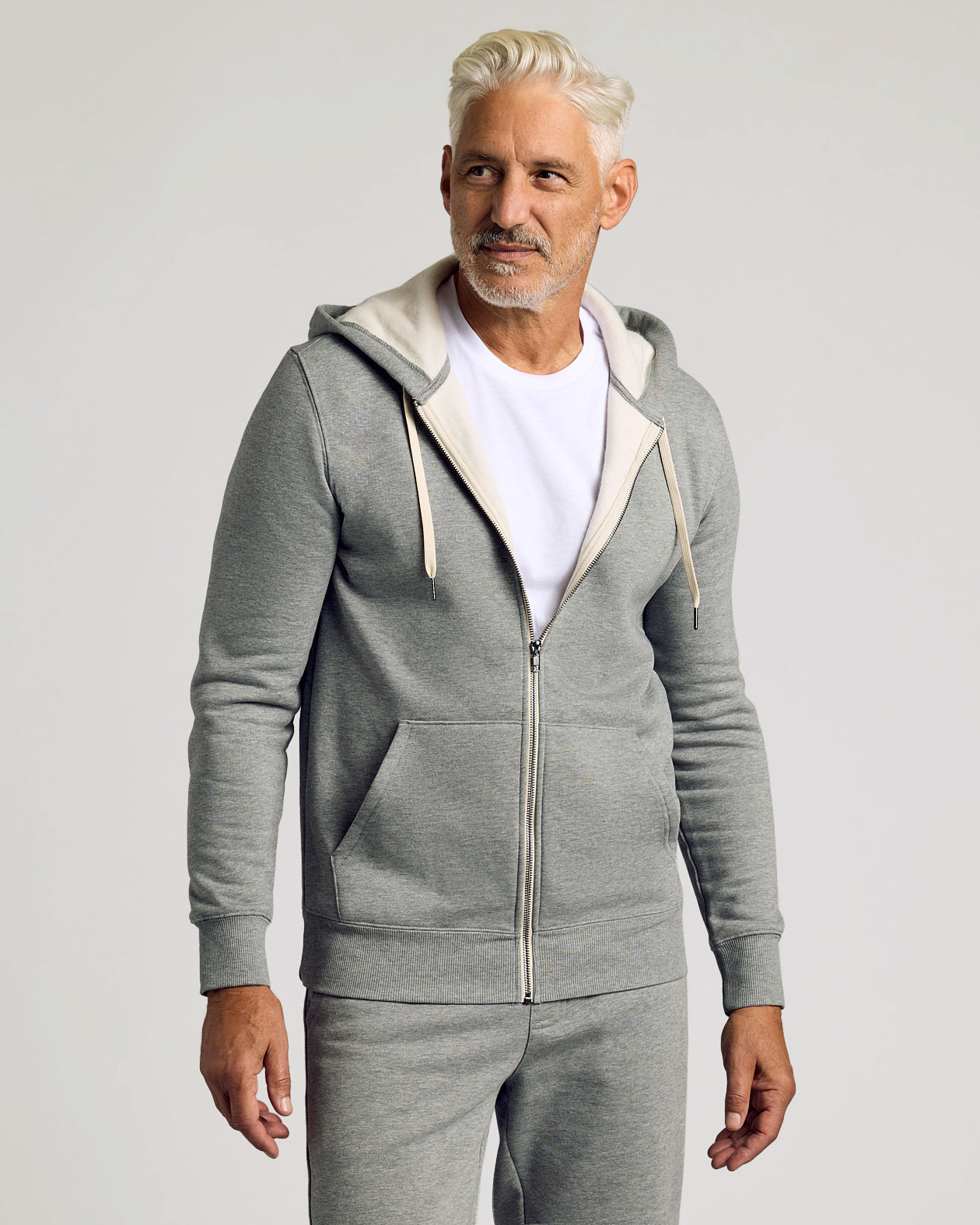 Dark Heather Gray Full Zip Fleece Hoodie & Jogger 2-Pack