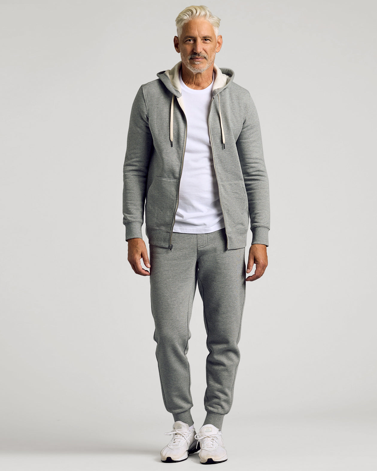 Dark Heather Gray Full Zip Fleece Hoodie & Jogger 2-Pack