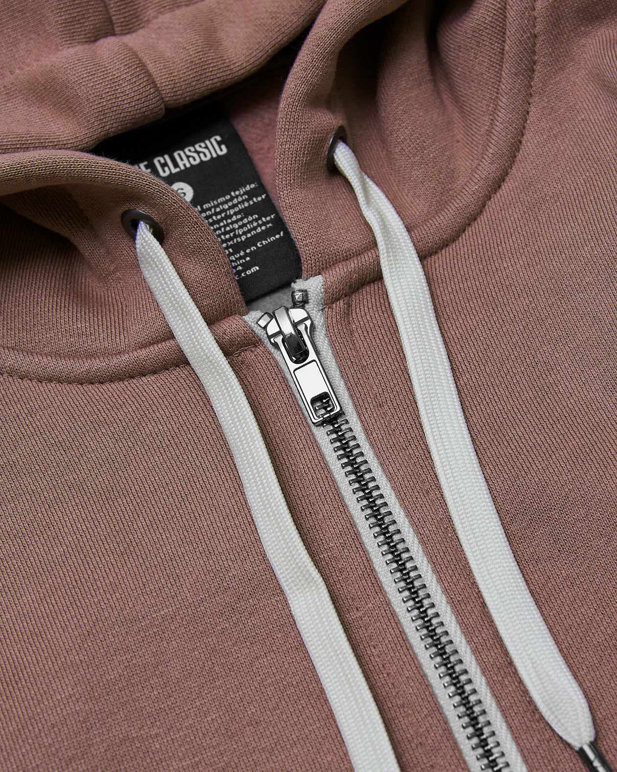 Slate Mauve Fleece French Terry Zip Hoodie