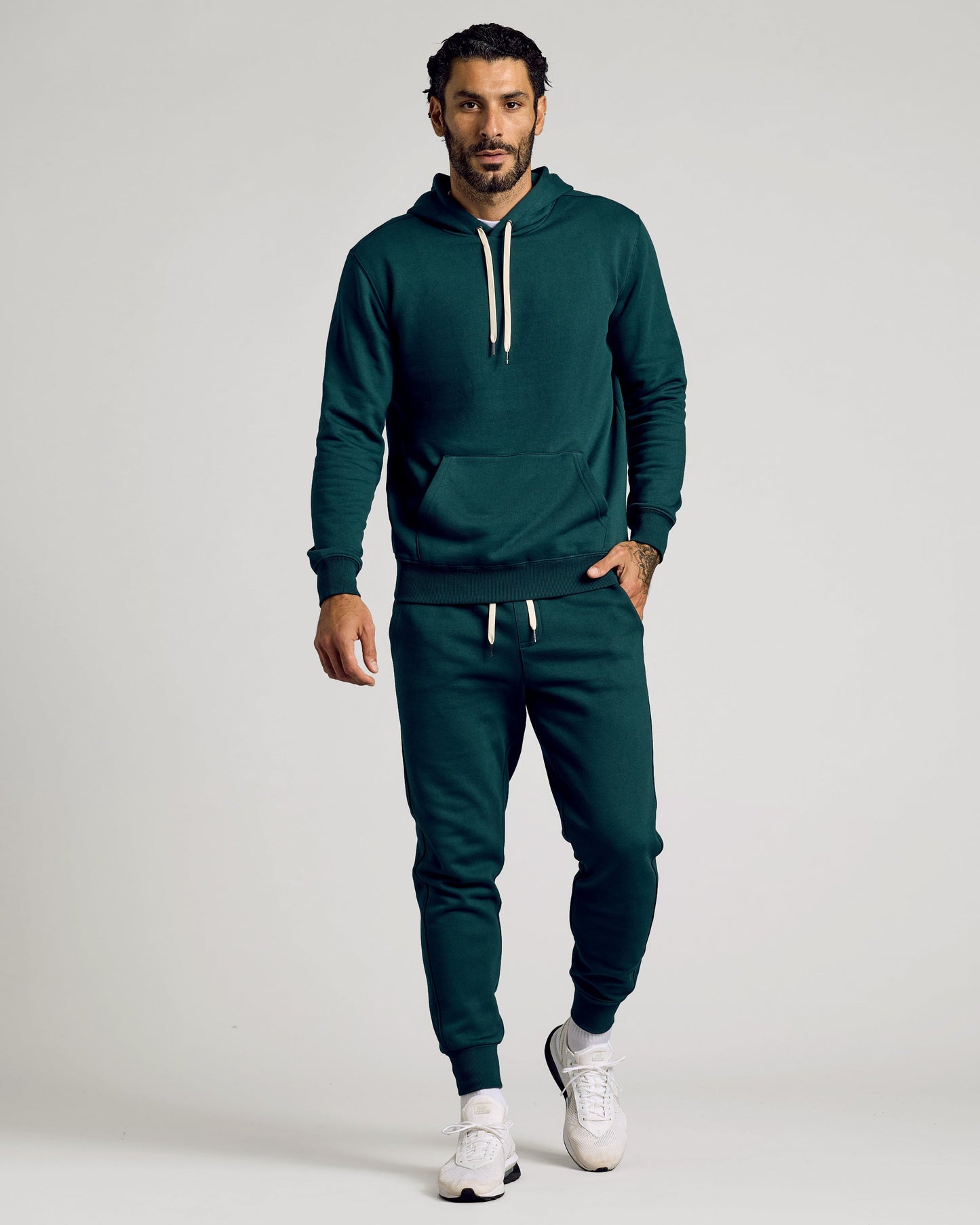 Emerald Fleece French Terry Pullover Hoodie