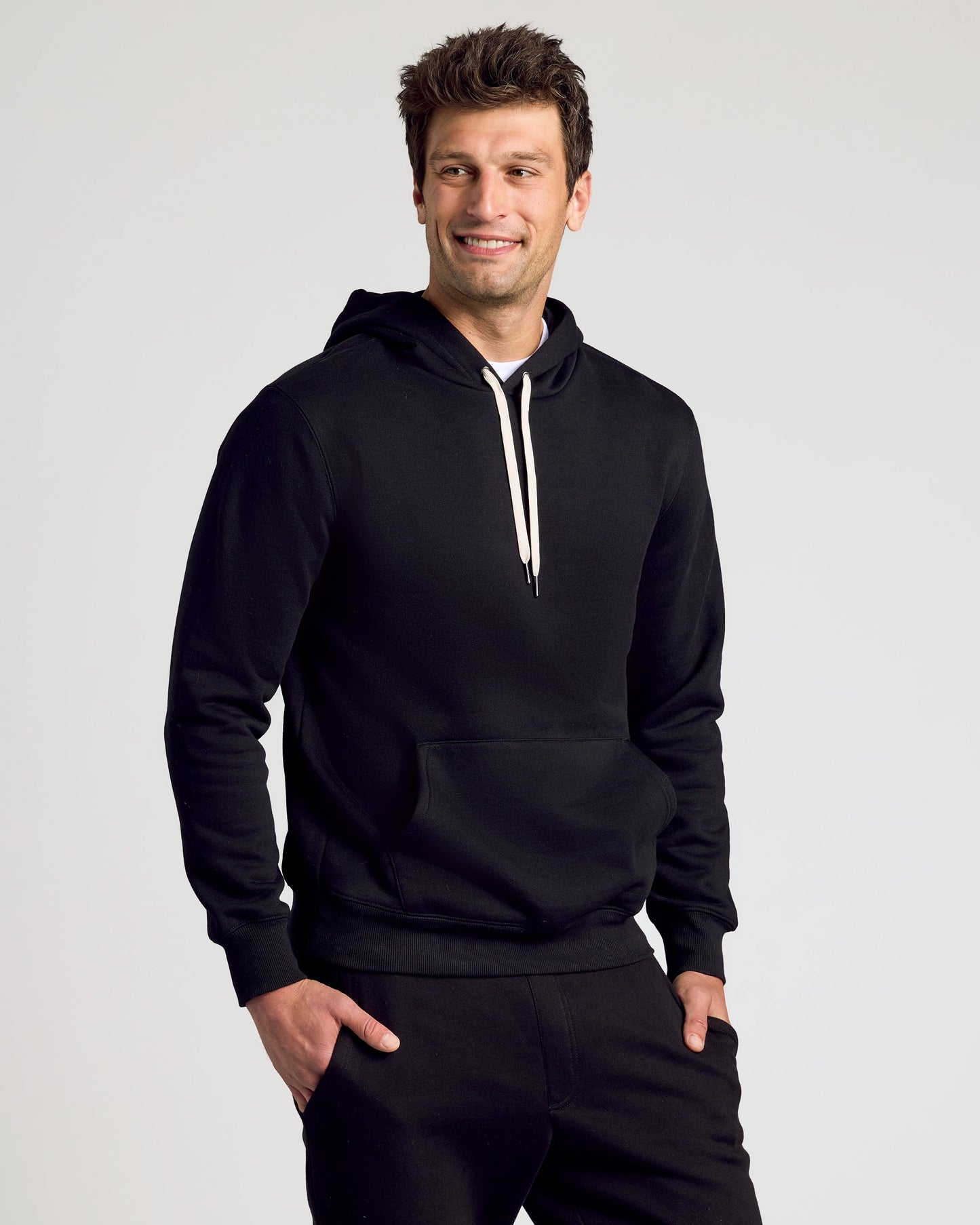 Black Pullover Fleece Hoodie & Jogger 2-Pack