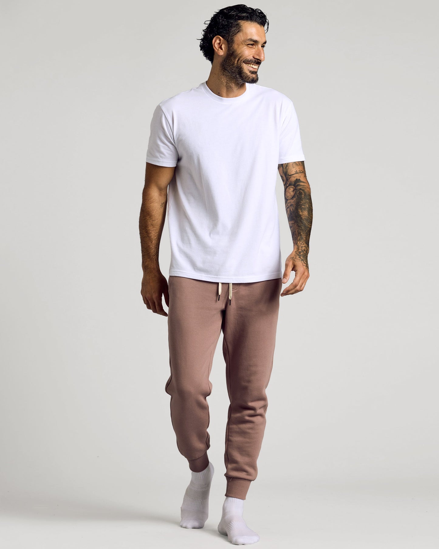 Slate Mauve Fleece French Terry Joggers