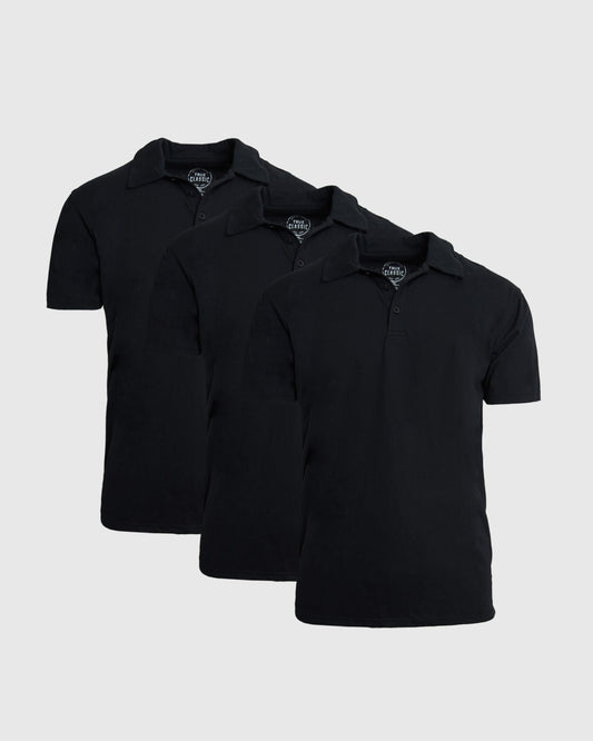 Black Classic Polo 3-Pack