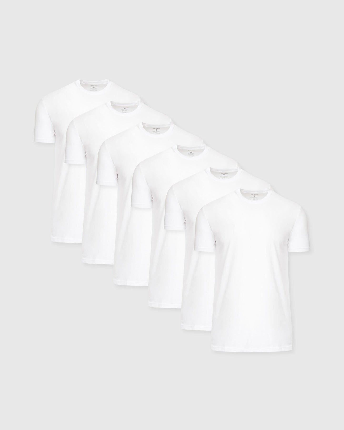 All-White Tall Straight Hem Crew Neck T-Shirt 6-Pack