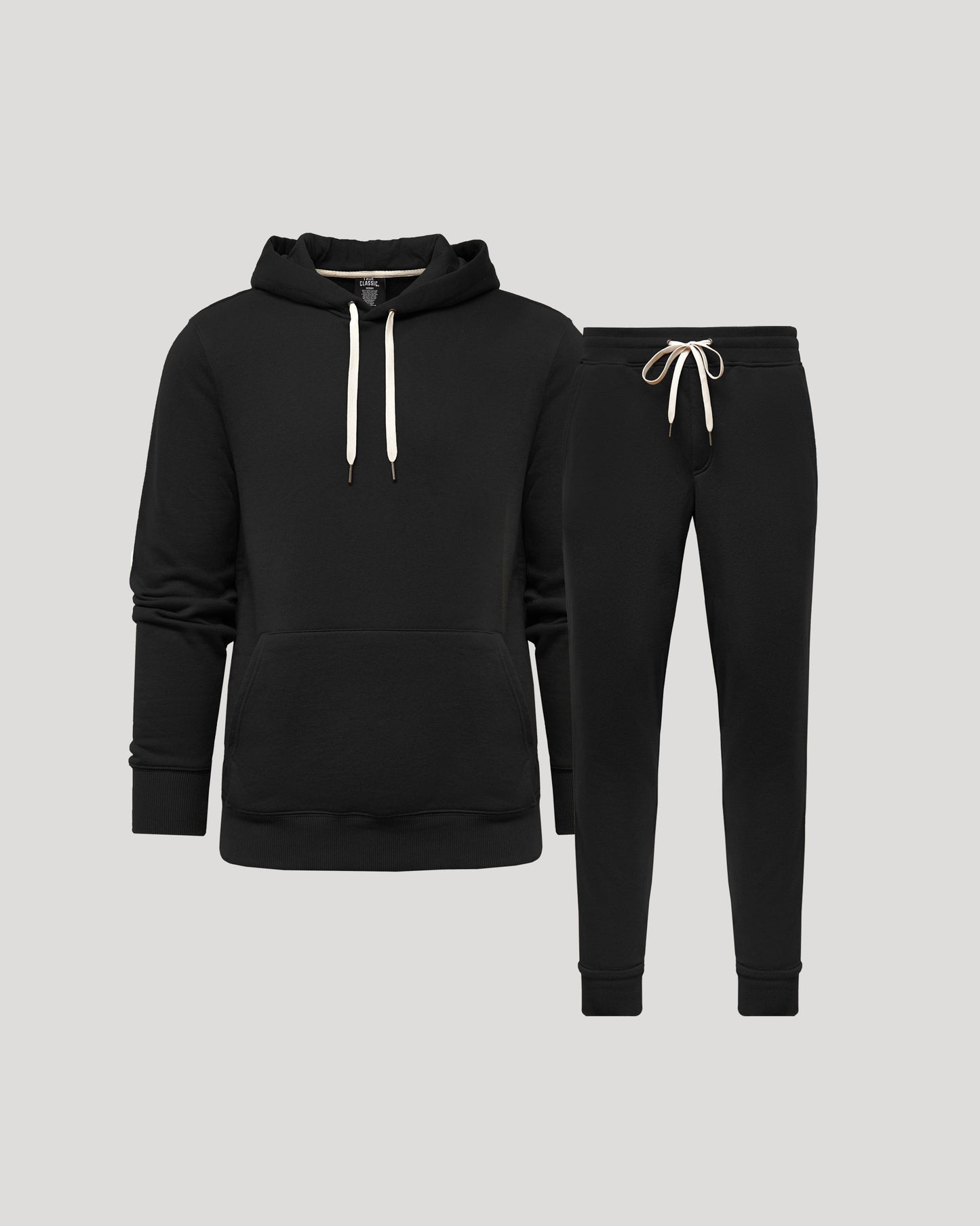 Black Pullover Fleece Hoodie & Jogger 2-Pack