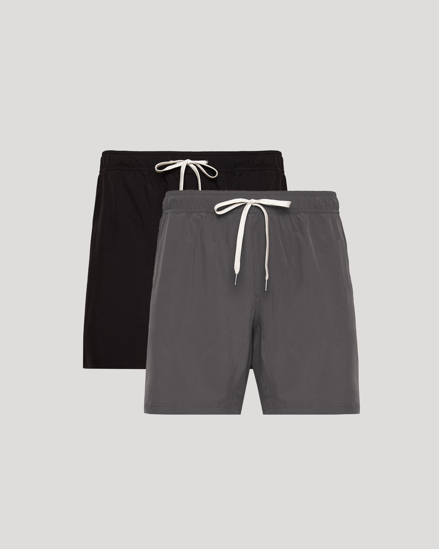 Black and Carbon Active Quick Dry Shorts with Liner 2-Pack