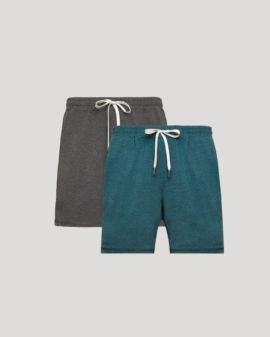 Charcoal Gray & Heather Centurion  Active Comfort Shorts 2-Pack