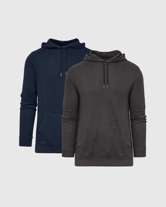 Carbon & Navy Waffle Hoodie 2-Pack