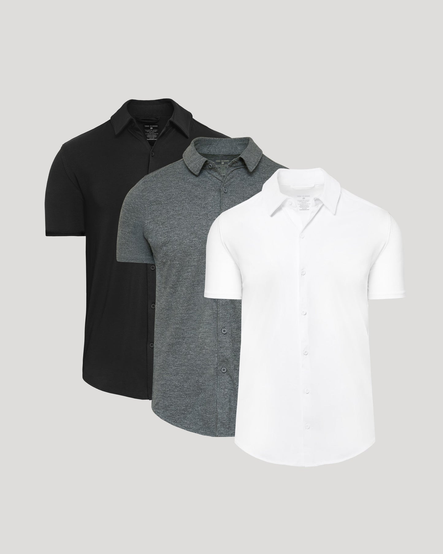 Neutral Short Sleeve Comfort Knit Shirt 3-Pack