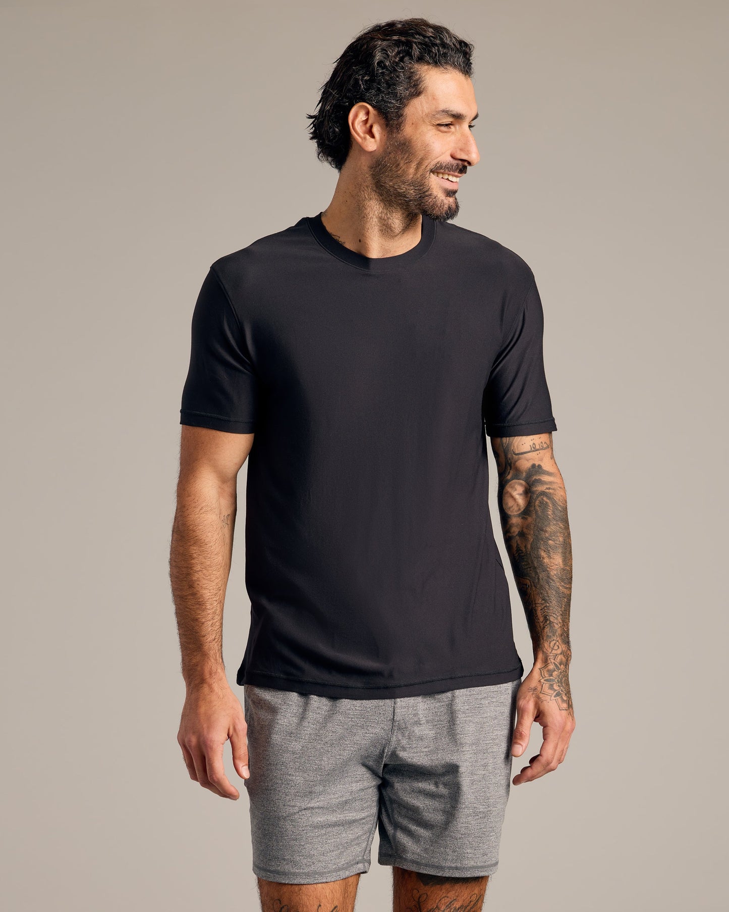 Black Active Crew and Jogger 2-Pack